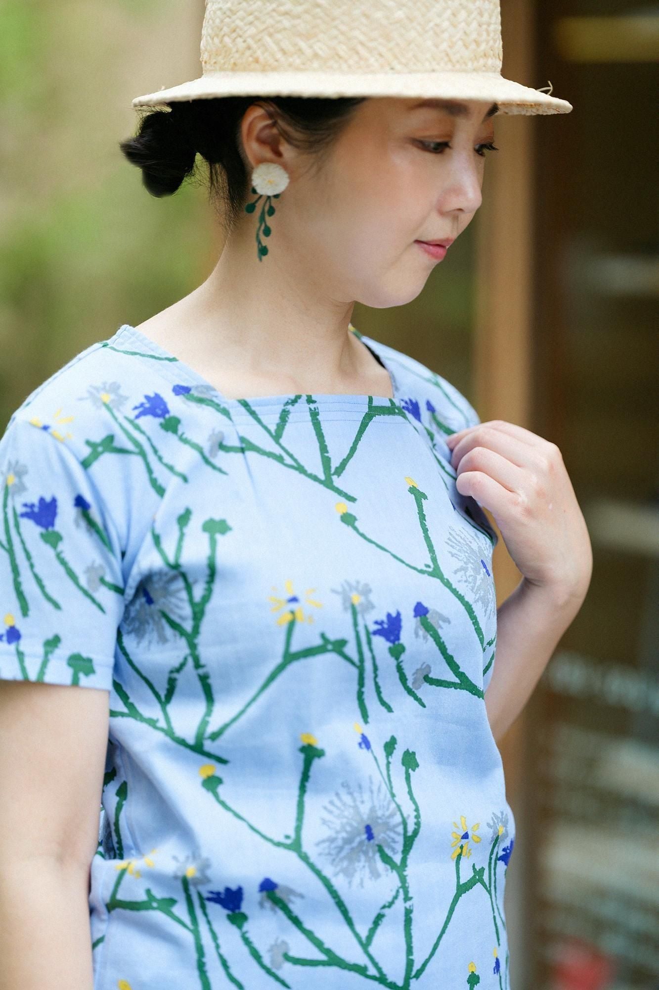 타카시마치지미 40/40 히후지반 반팔／산책길