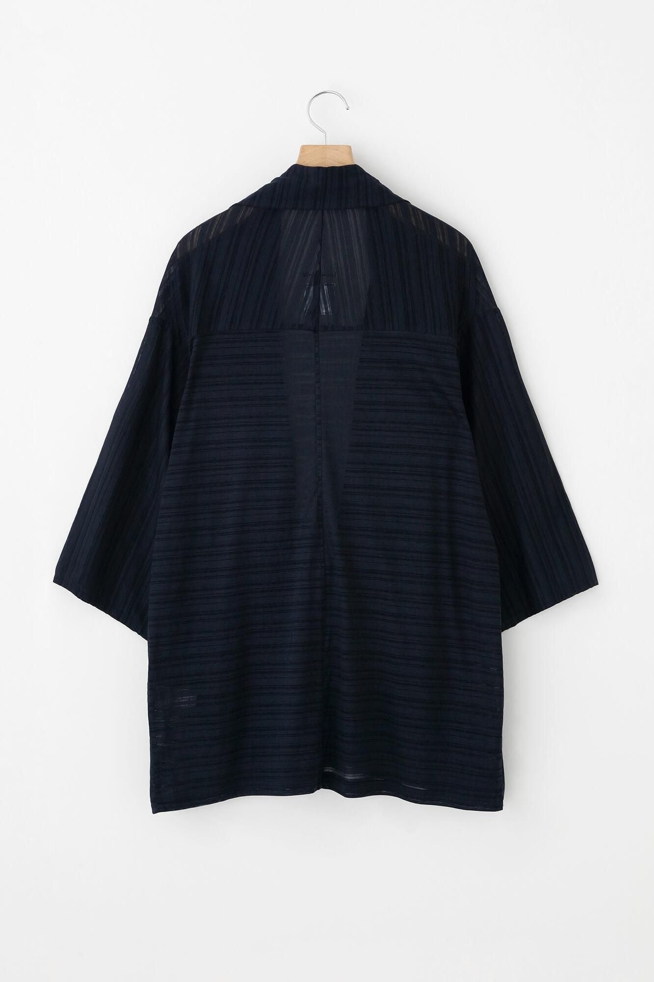 Giza X Lyocell Jacar Kosode Pods / Deep Navy Stripes（Shinkonjima）