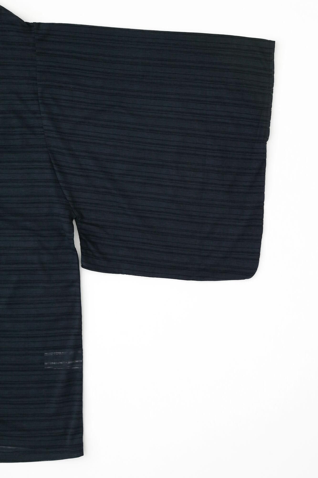 Giza X Lyocell Jacar Kosode Pods / Deep Navy Stripes（Shinkonjima）