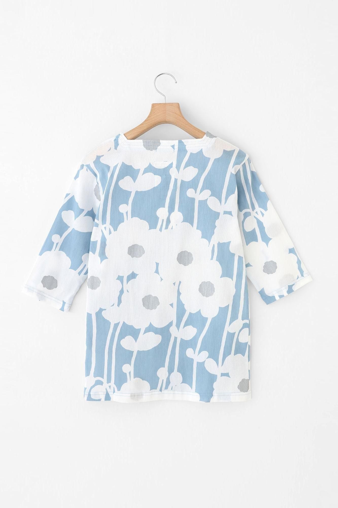 Takashima高島縮棉 40/40方領上衣六分袖/日向取暖曙暮光