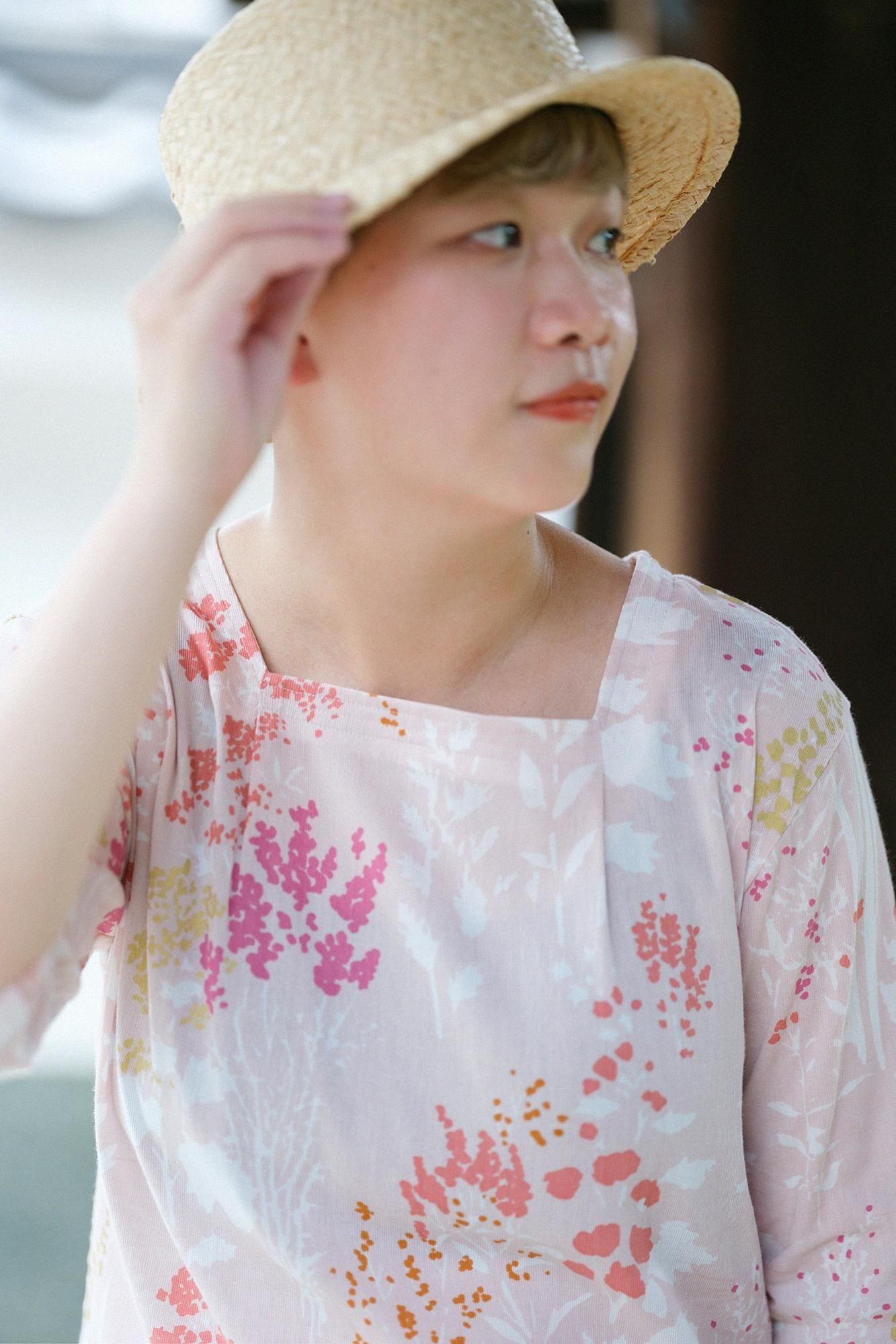 SOU・SOU 高島縮 風薫る(かぜかおる) 高島縮 40/40 被風（ひふ）ジバン 六分丈／風薫る（かぜかおる）