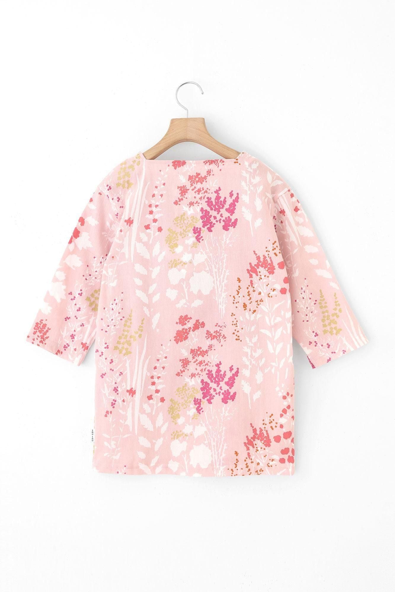 高島縮棉 40/40方領上衣六分袖/風薰