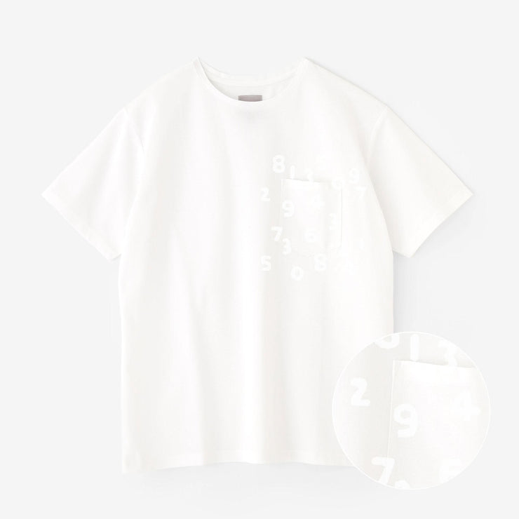 C/CM(R) 鹿之子编短袖口袋BIG T／白色