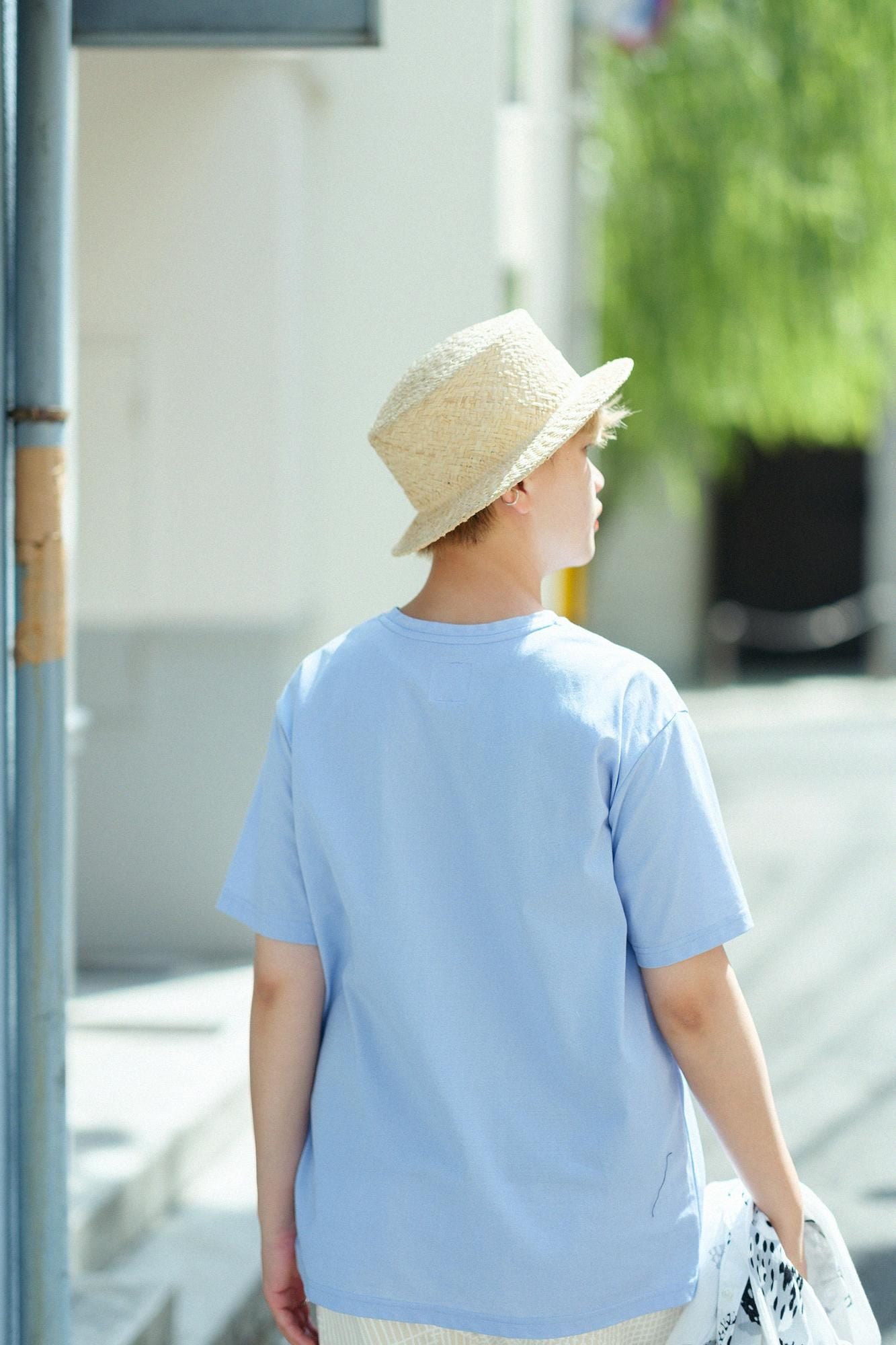 C/CM(R) Kanoko Poche à manches courtes BIG T/Saxophone Bleu