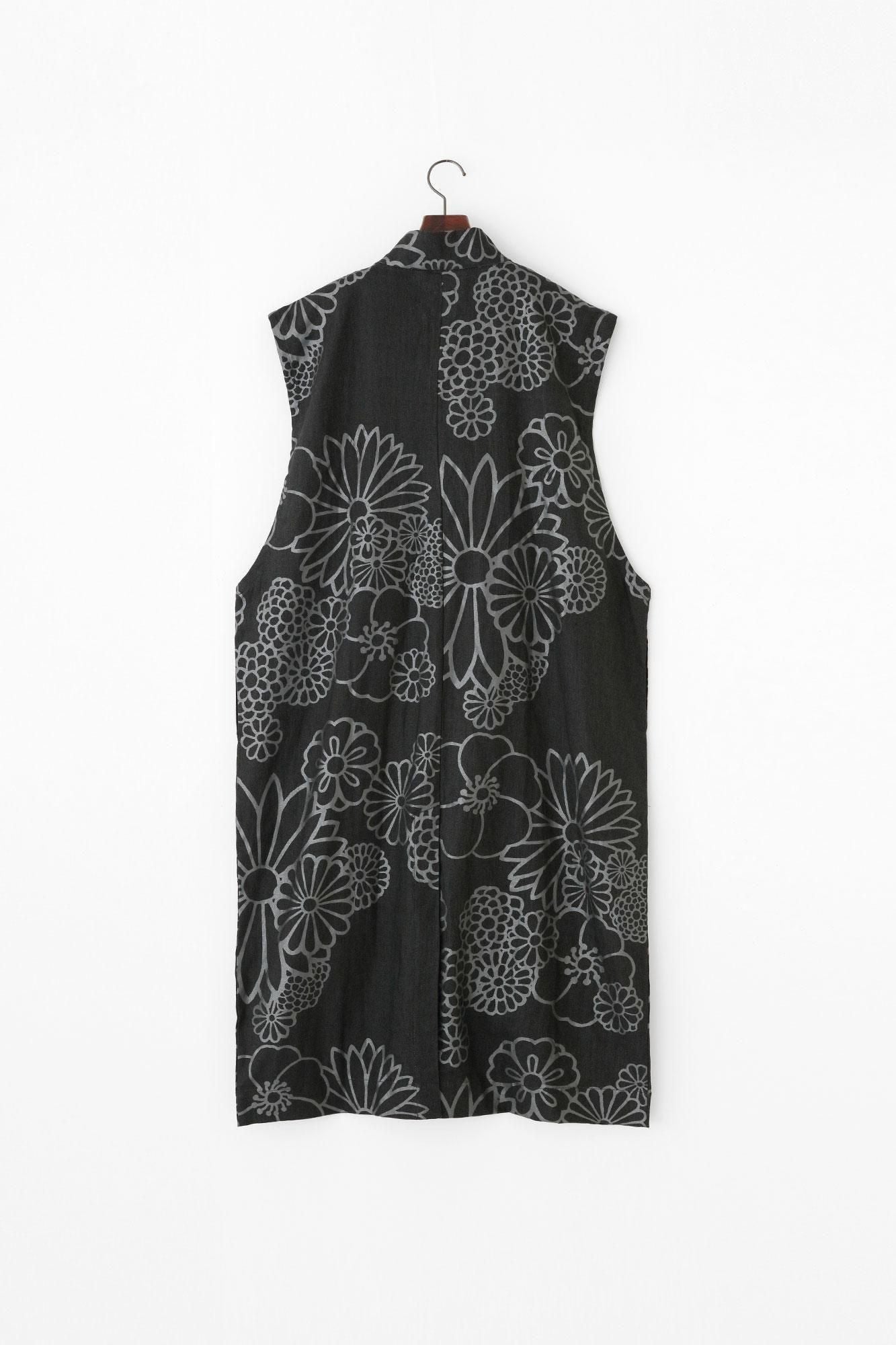 net限定】麻 中白染（なかじろぞめ） 長陣羽織（ながじん