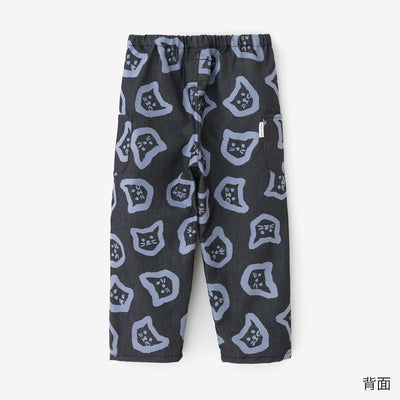 ●Men × Cool Motion (R) Monpe Pants for Kids 3 Pockets / Kitten Craze Blue