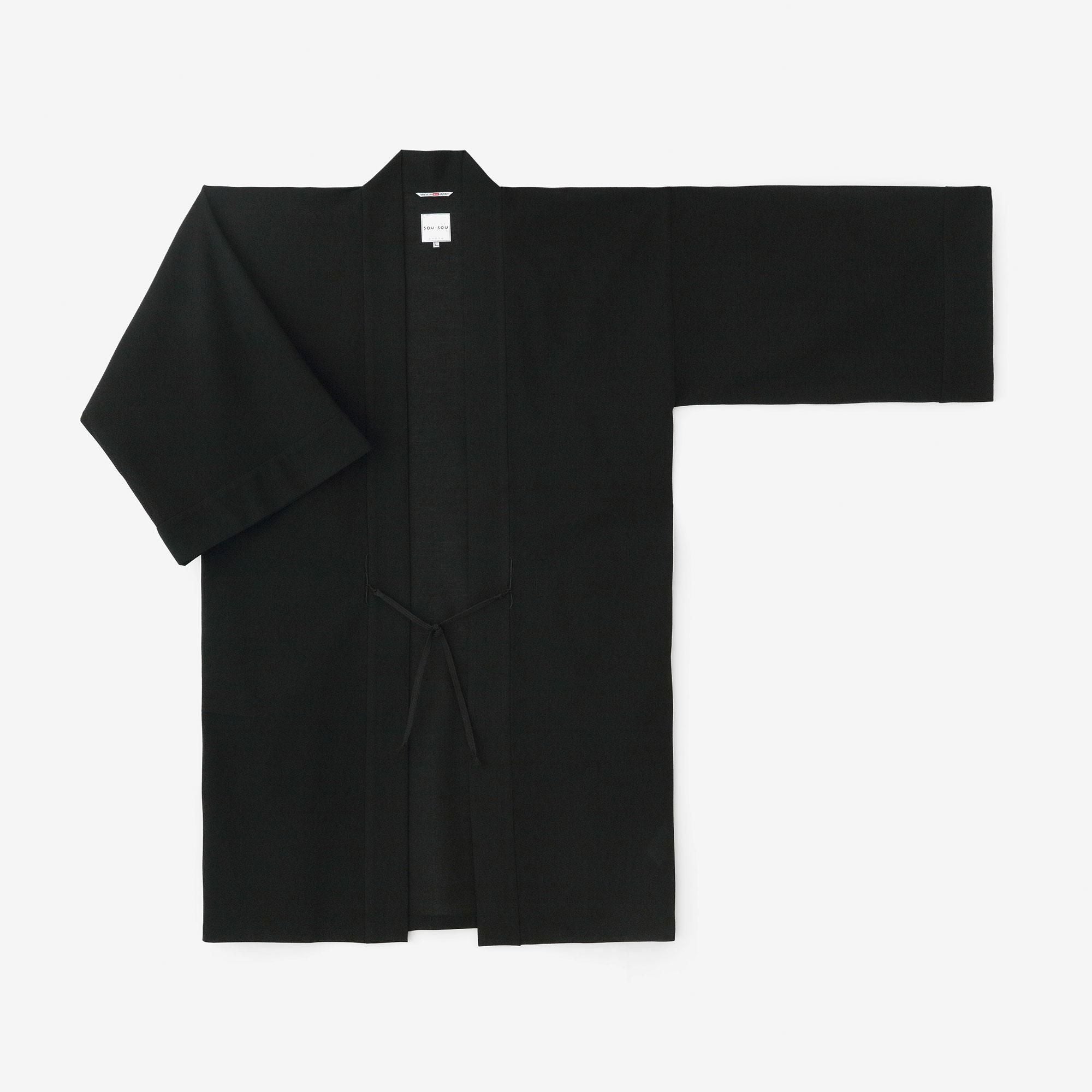 Meriyasu Hanten Long-sleeved Jacket Mid-length Single Layer / Black