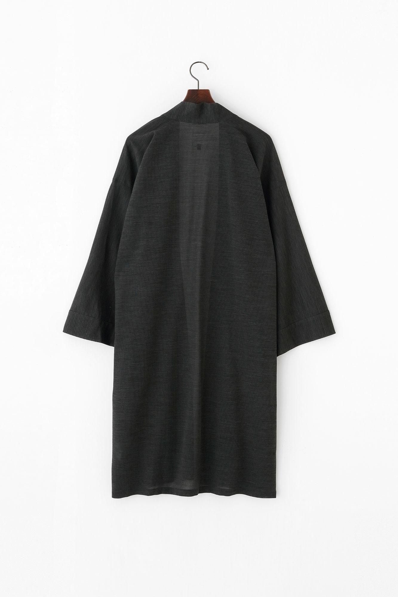 預計回報率 袢纏 長袖外套 中長 一江/深灰色