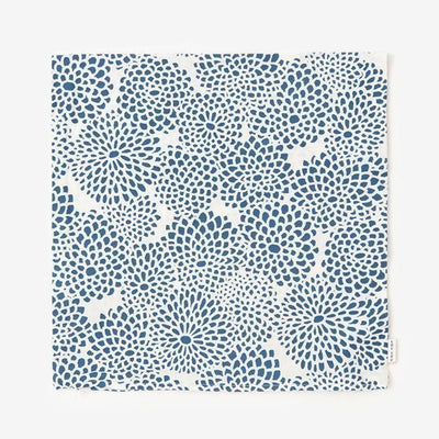 平織り21番手 クッション（座布団）カバー／菊づくし 鳥の子色【※お届けに約3週間】