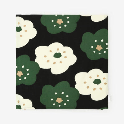 平織り21番手 クッション（座布団）カバー／ほほえみ 小 濡羽色（ぬればいろ）【※お届けに約3週間】