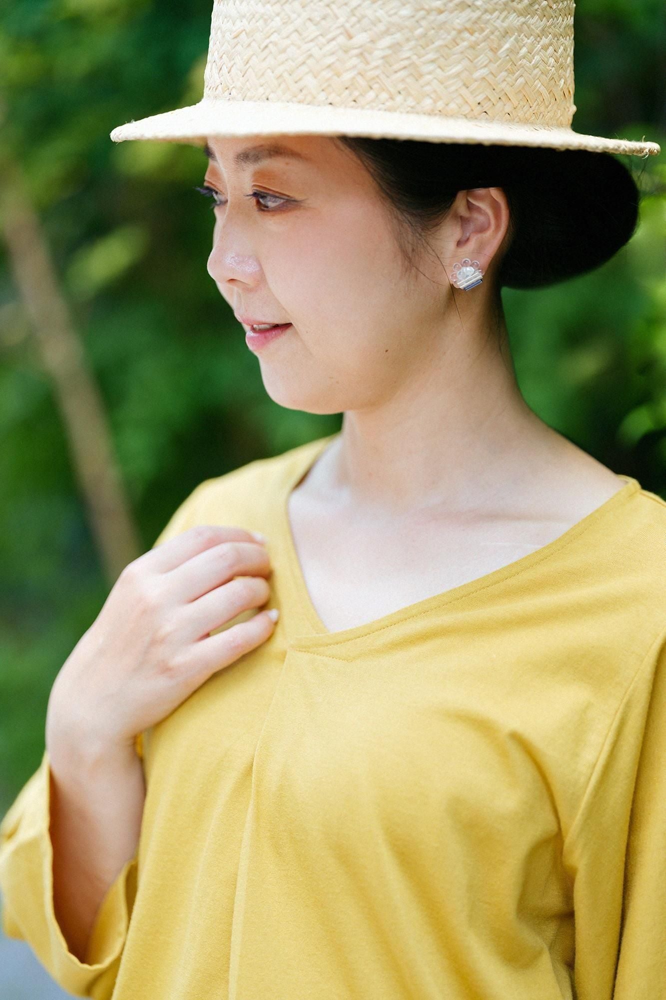 Naginata-Ärmelfalten Jiban/Senffarbe