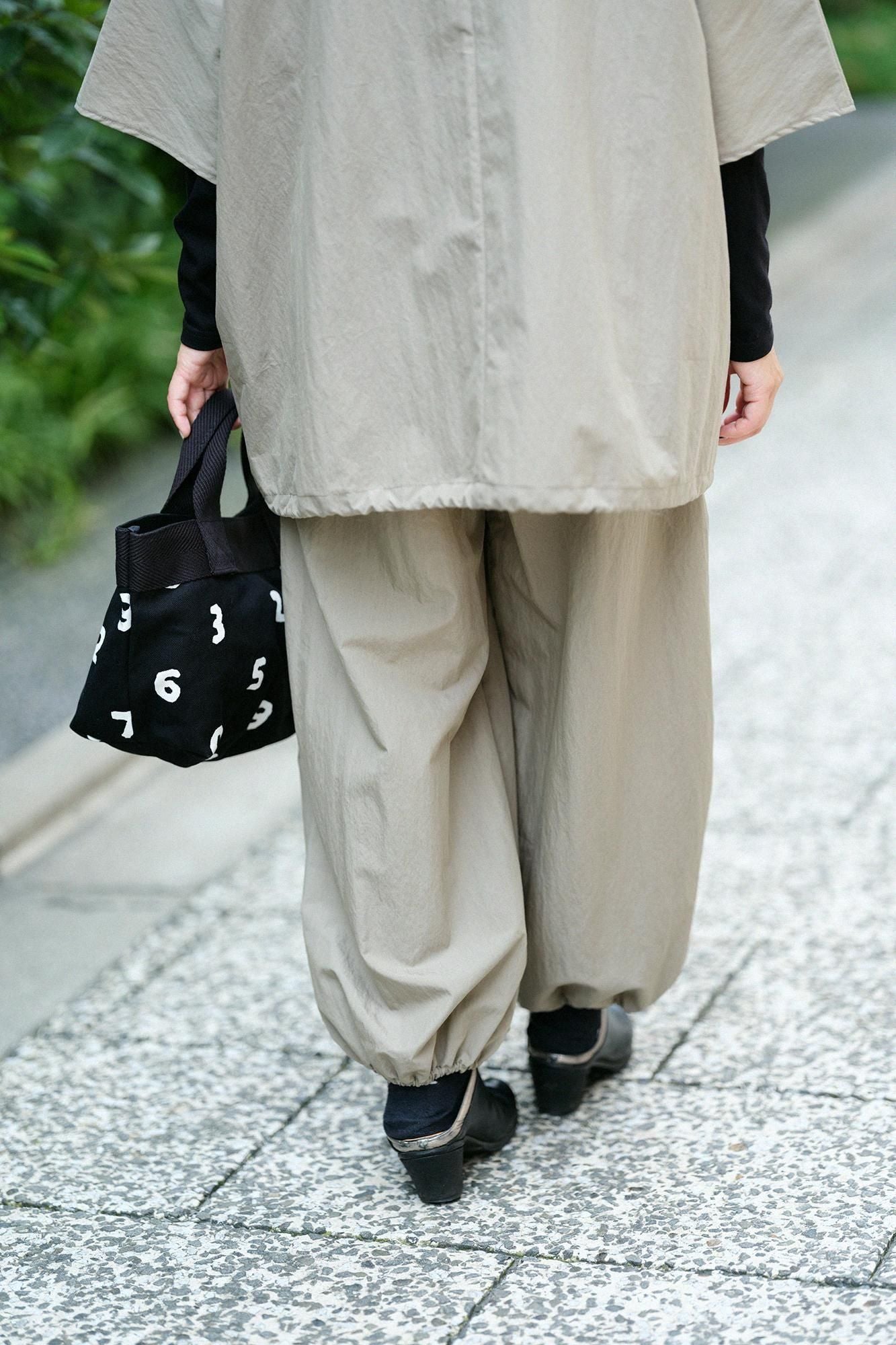 棉尼龙慢跑裤/苔藓灰色