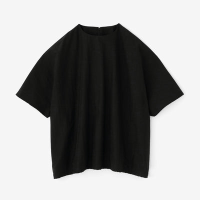 コットンナイロン ドルマンスリーブ ラルゴチュニック／ブラック