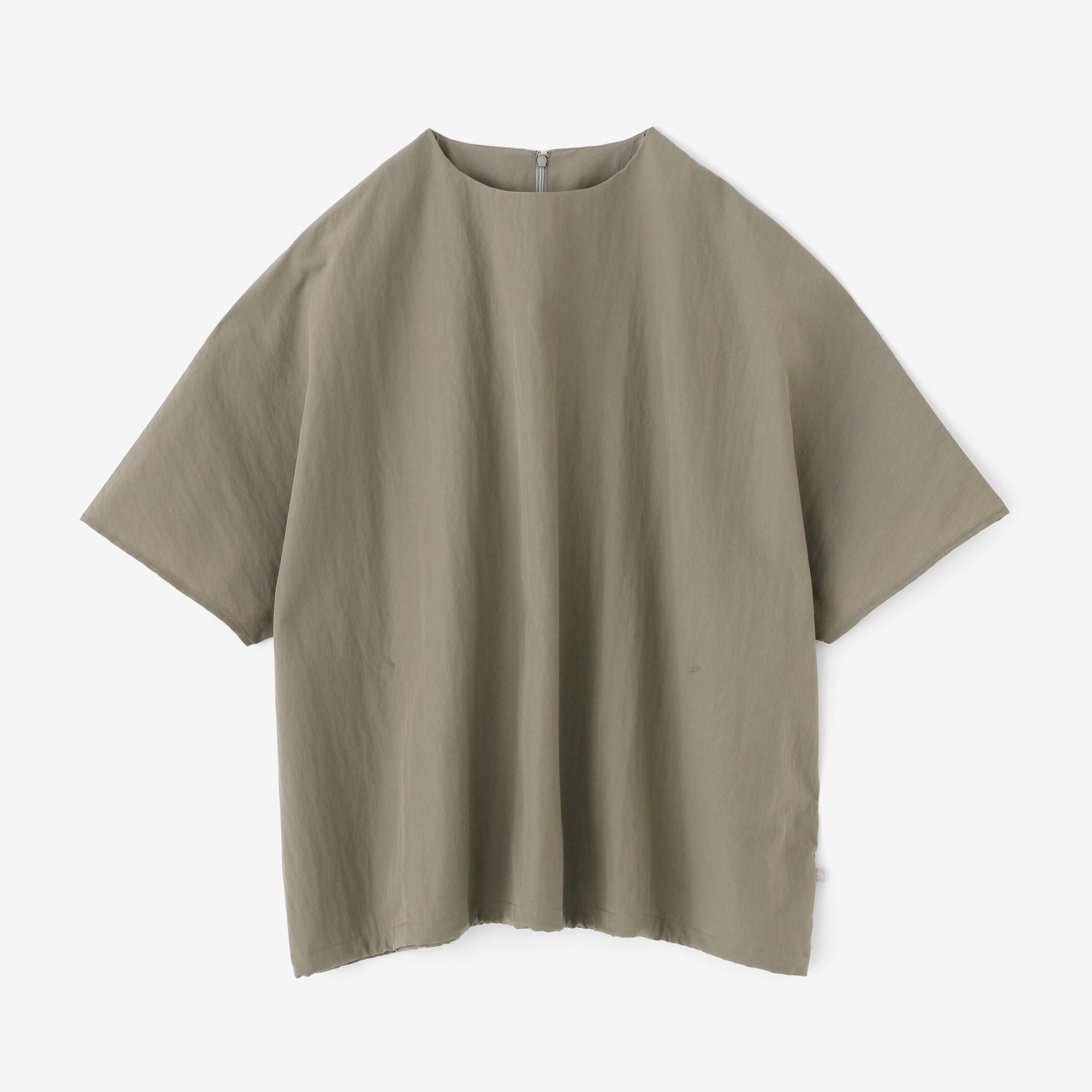 コットンナイロン ドルマンスリーブ ラルゴチュニック／モスグレー