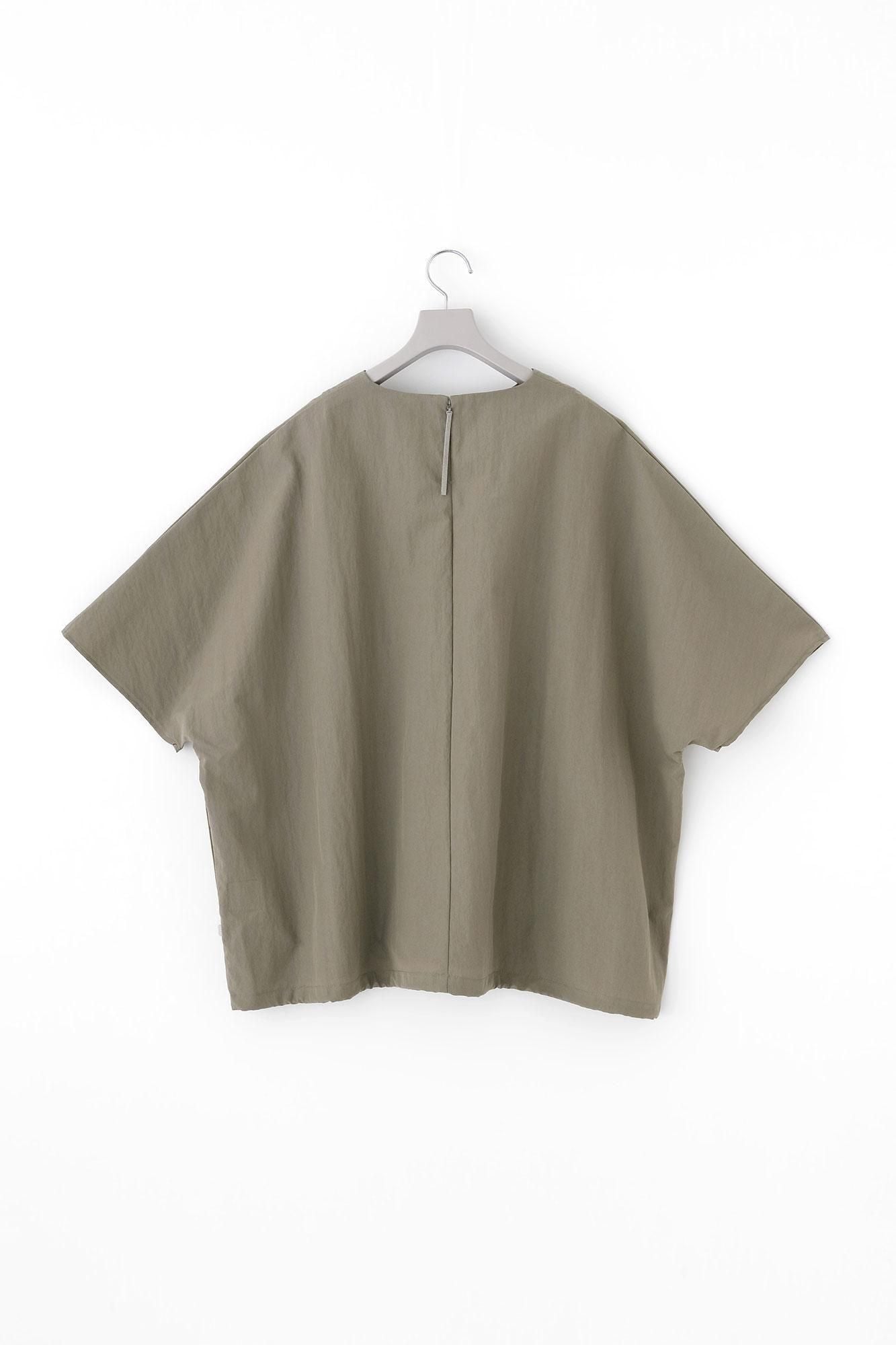 コットンナイロン ドルマンスリーブ ラルゴチュニック／モスグレー