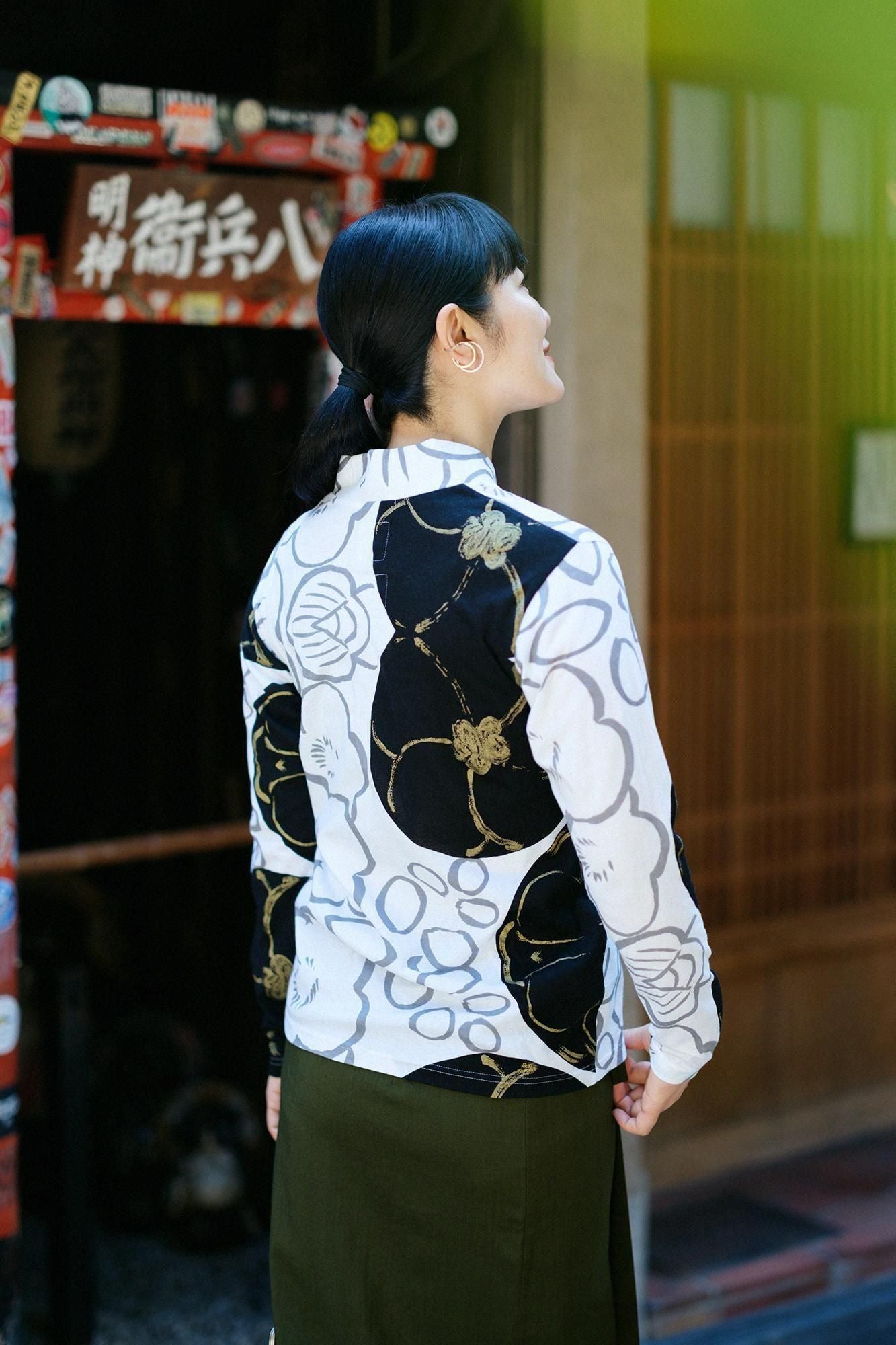 Seba Fubi Kimono Collar Shirt Nukiemon Momoyama