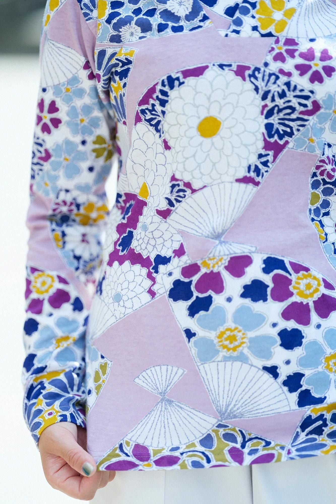 狹風靡 和服領上衣 拔衣紋／扇子