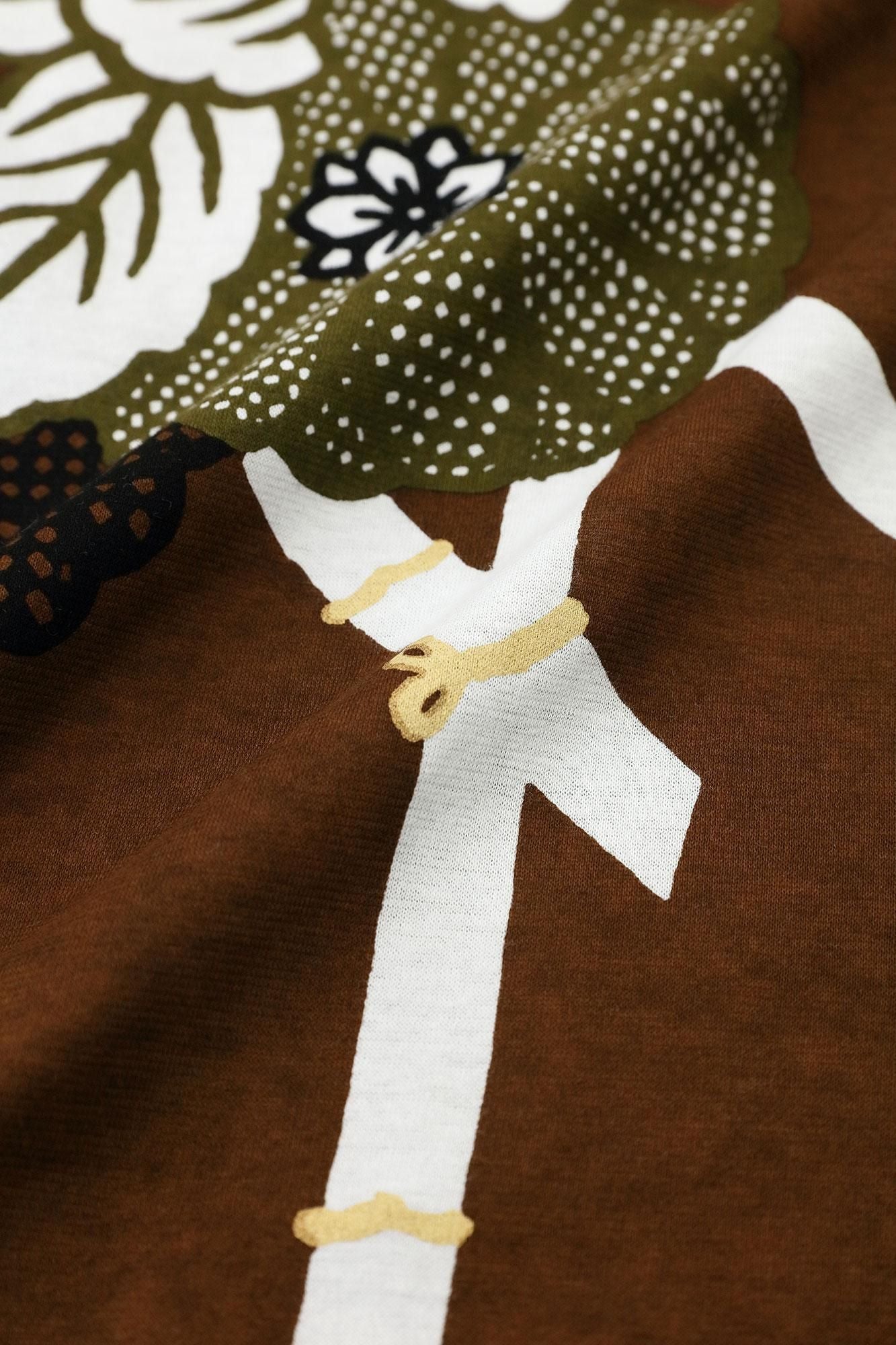 衿巻ジバン／籬菊模様（まがきぎくもよう)  写し(うつし)  憲法色（けんぽういろ）