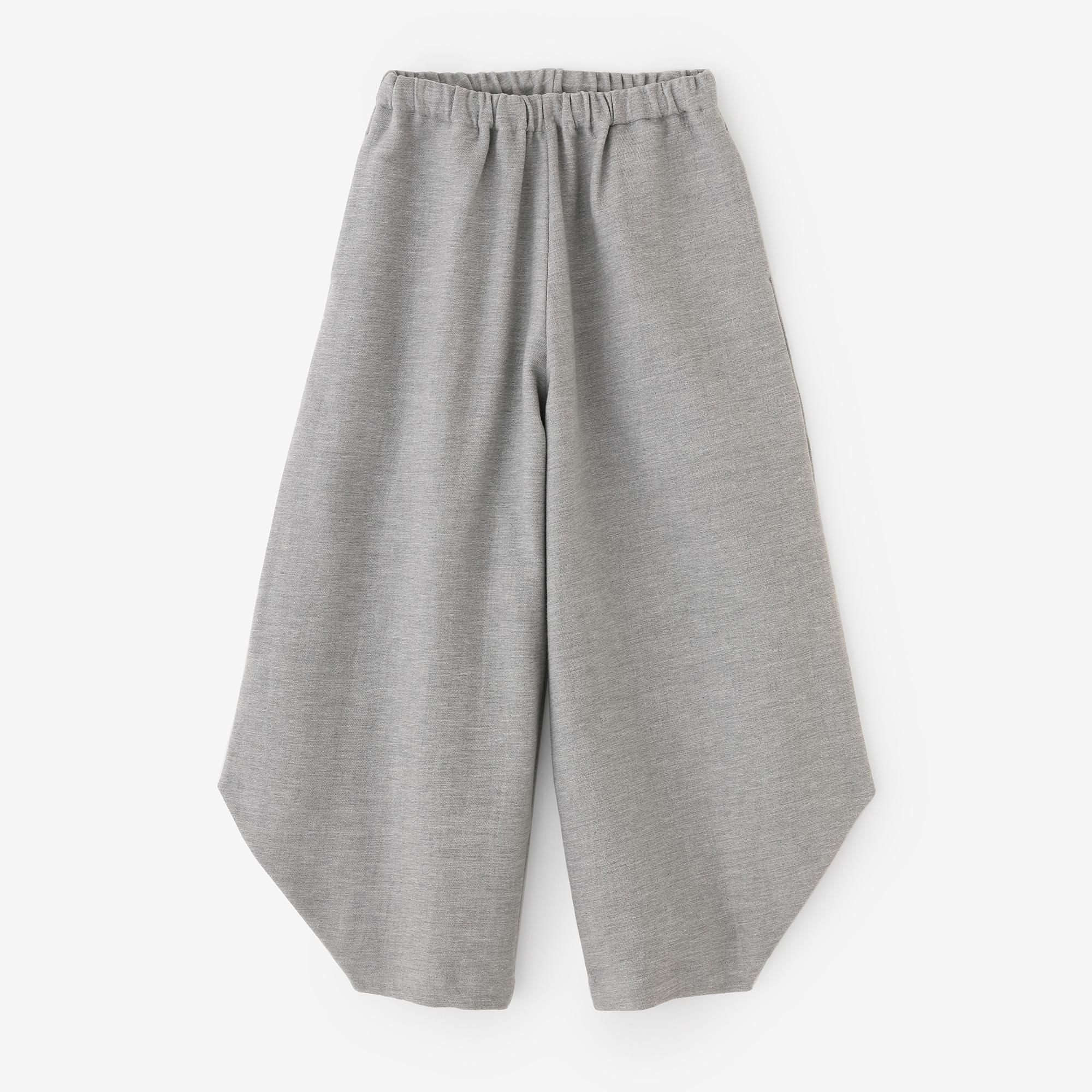 Shin Twill Weave Wide-legged Pants Odayaka / Silver Grey