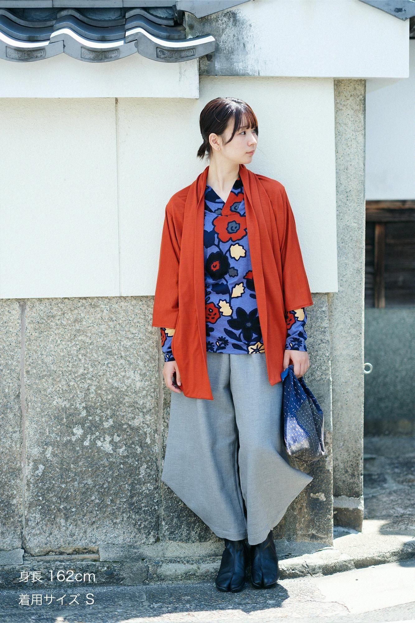 伸 斜紋織 闊腿褲 穩／薄灰色