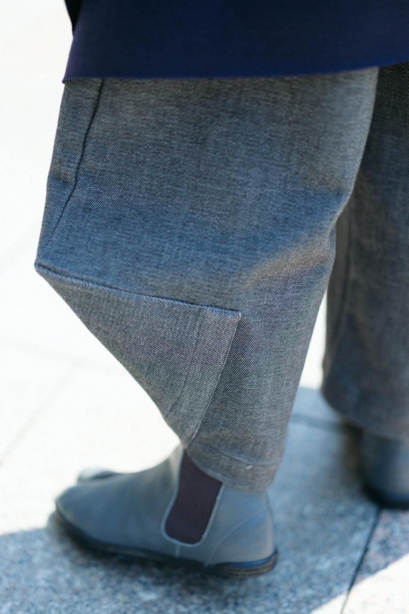 Shin Twill Weave Wide-legged Pants Odayaka Ink Black