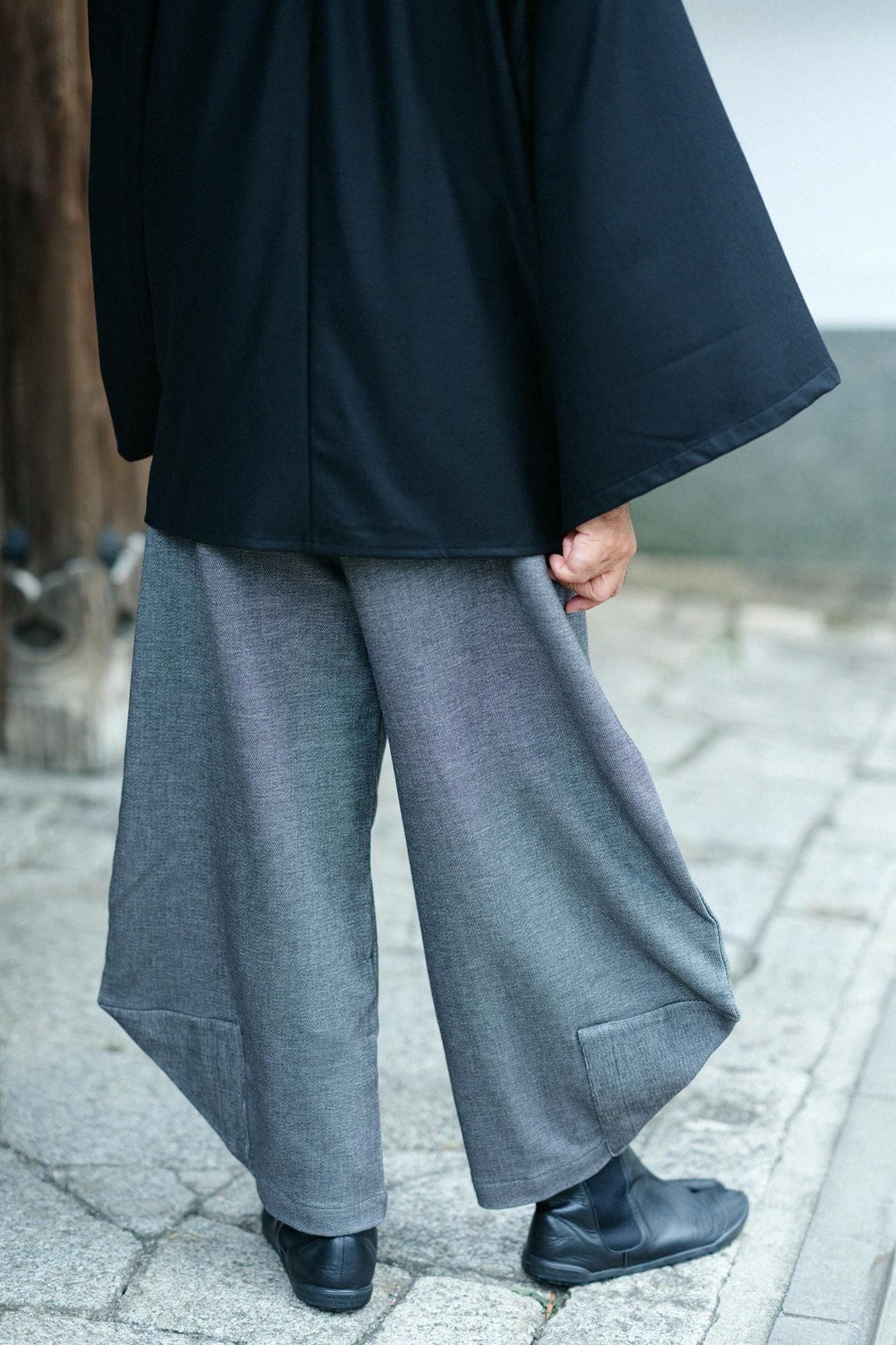 Shin Twill Weave Wide-legged Pants Odayaka Ink Black