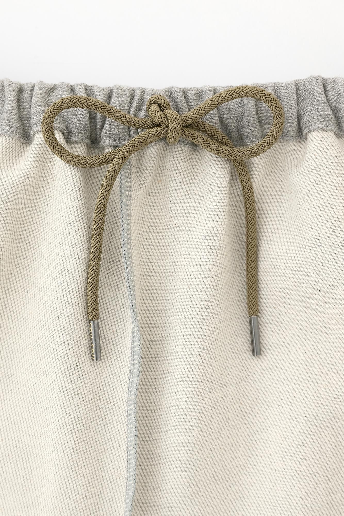 伸斜紋織工人褲／銀灰色