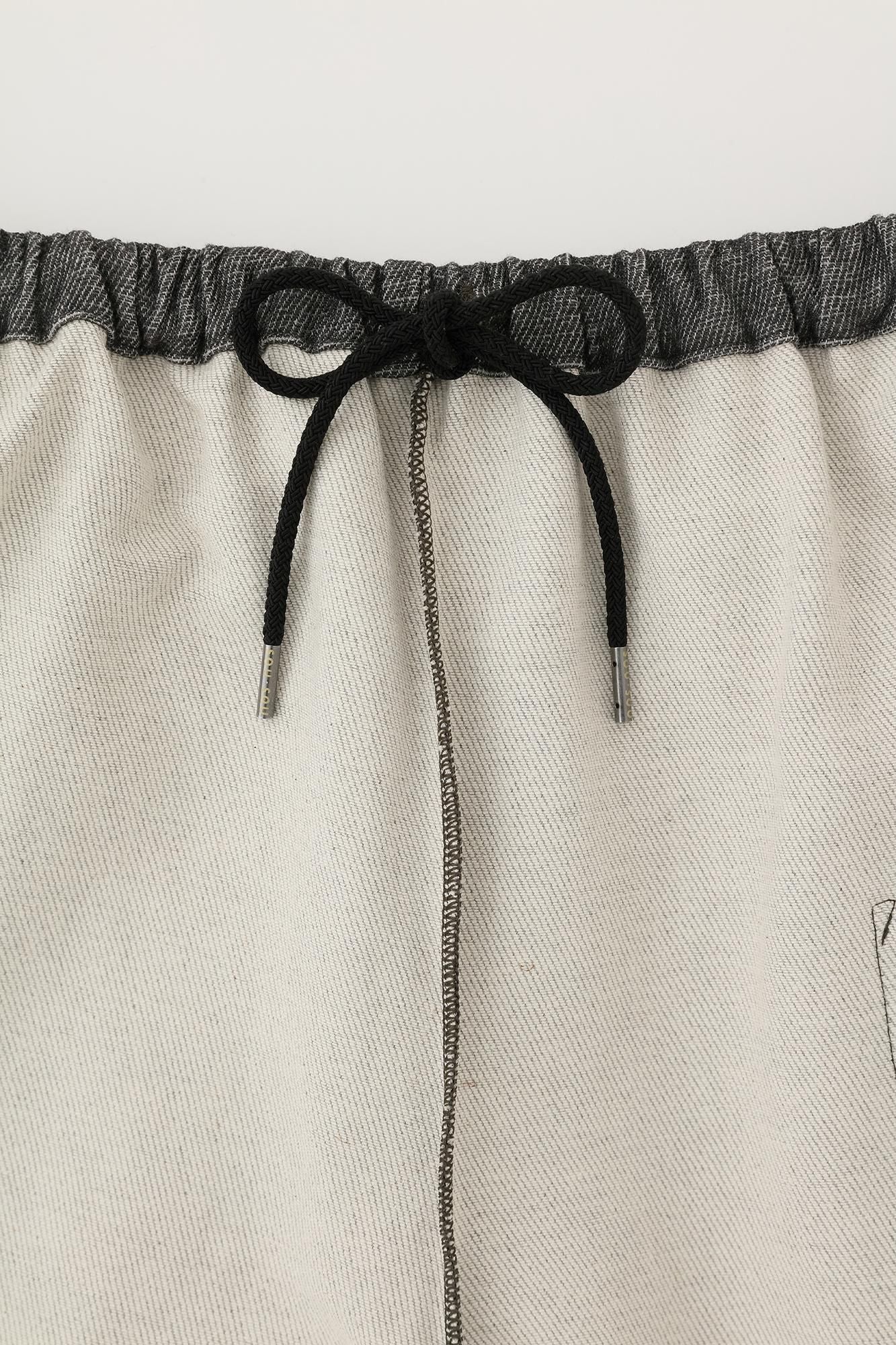 伸斜紋織工人褲/墨黑色