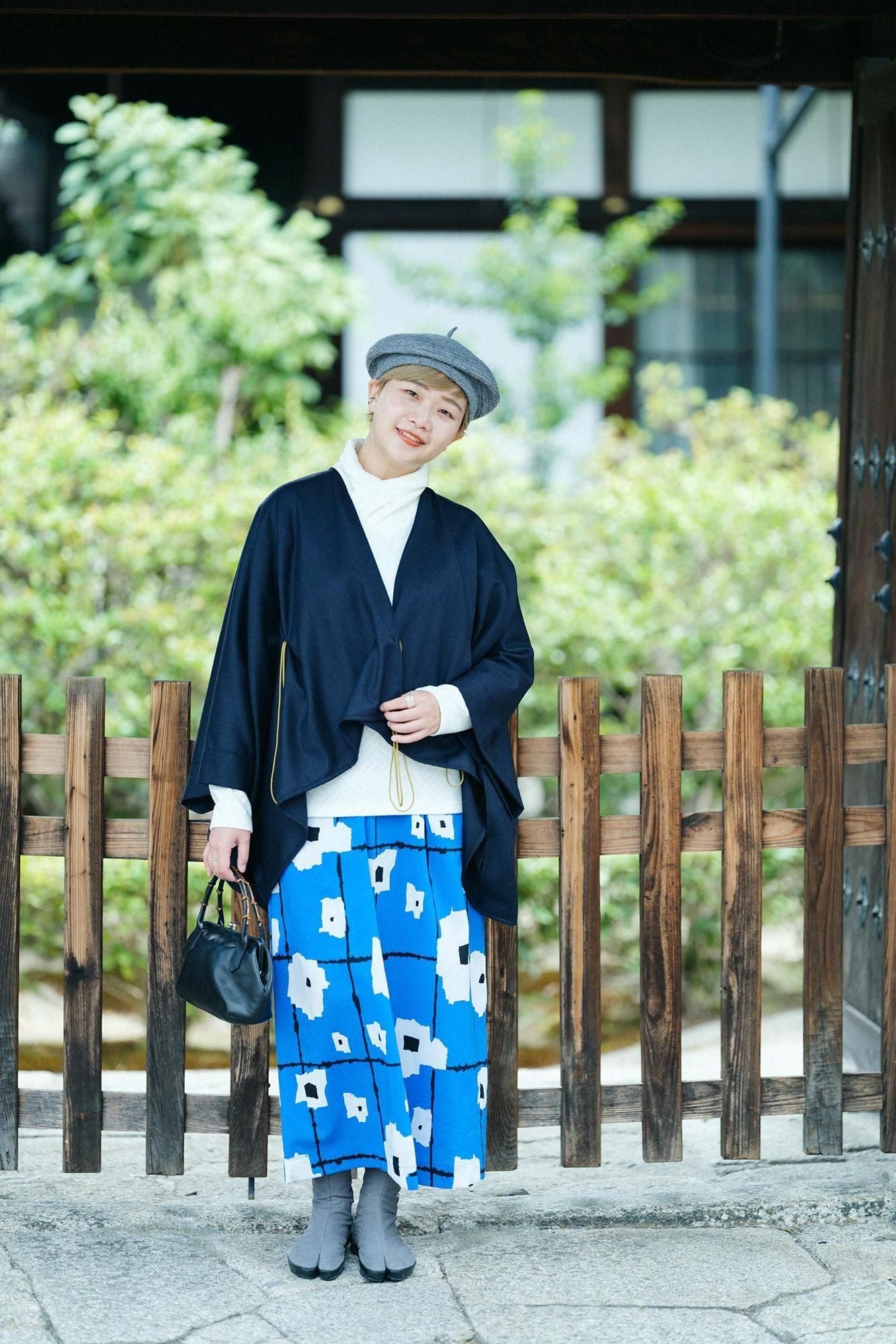 雙層緹花 高領上衣／鳥白色