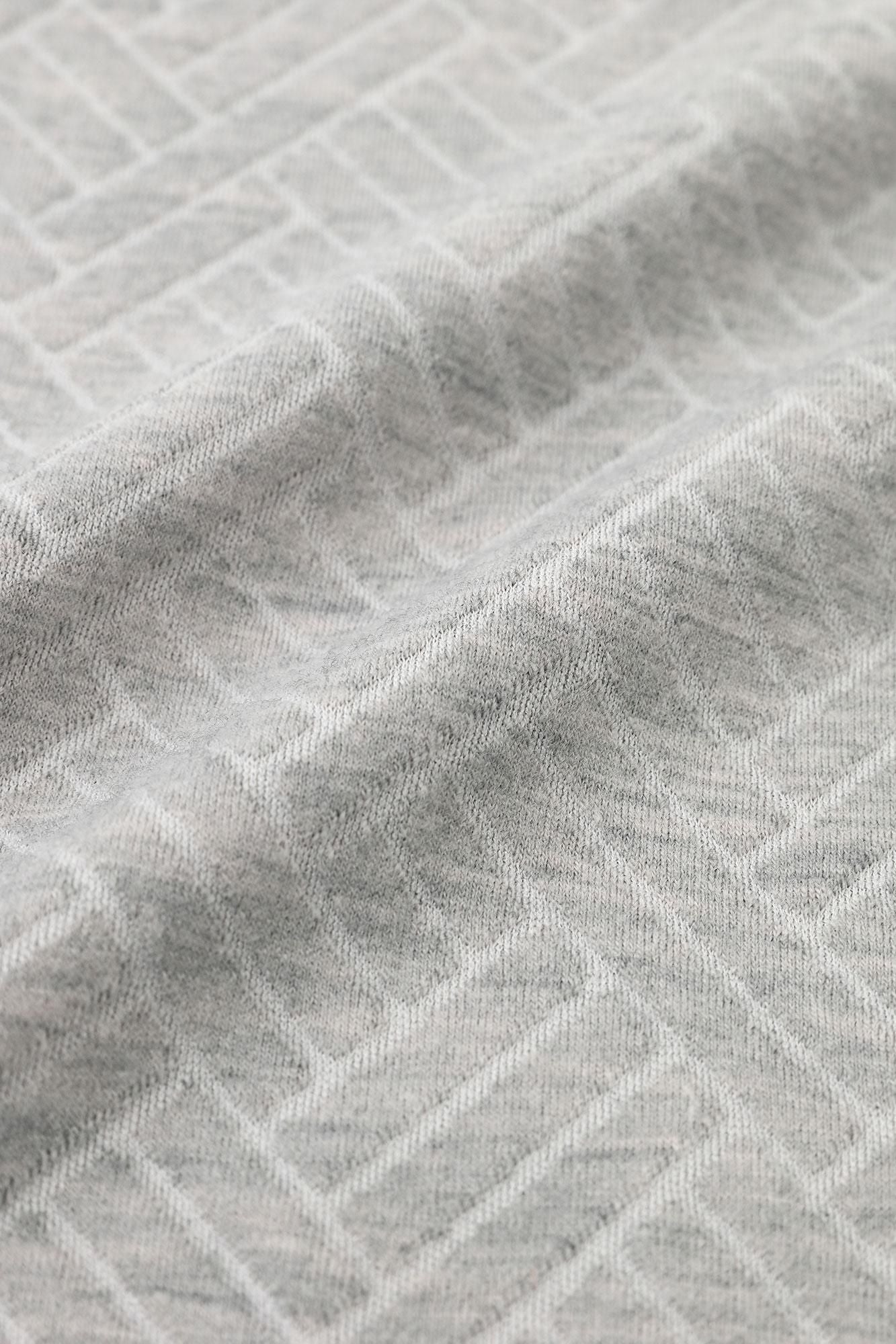 【net限定】接結（せっけつ）ジャカール 衿巻ジバン／杢灰（もくはい）