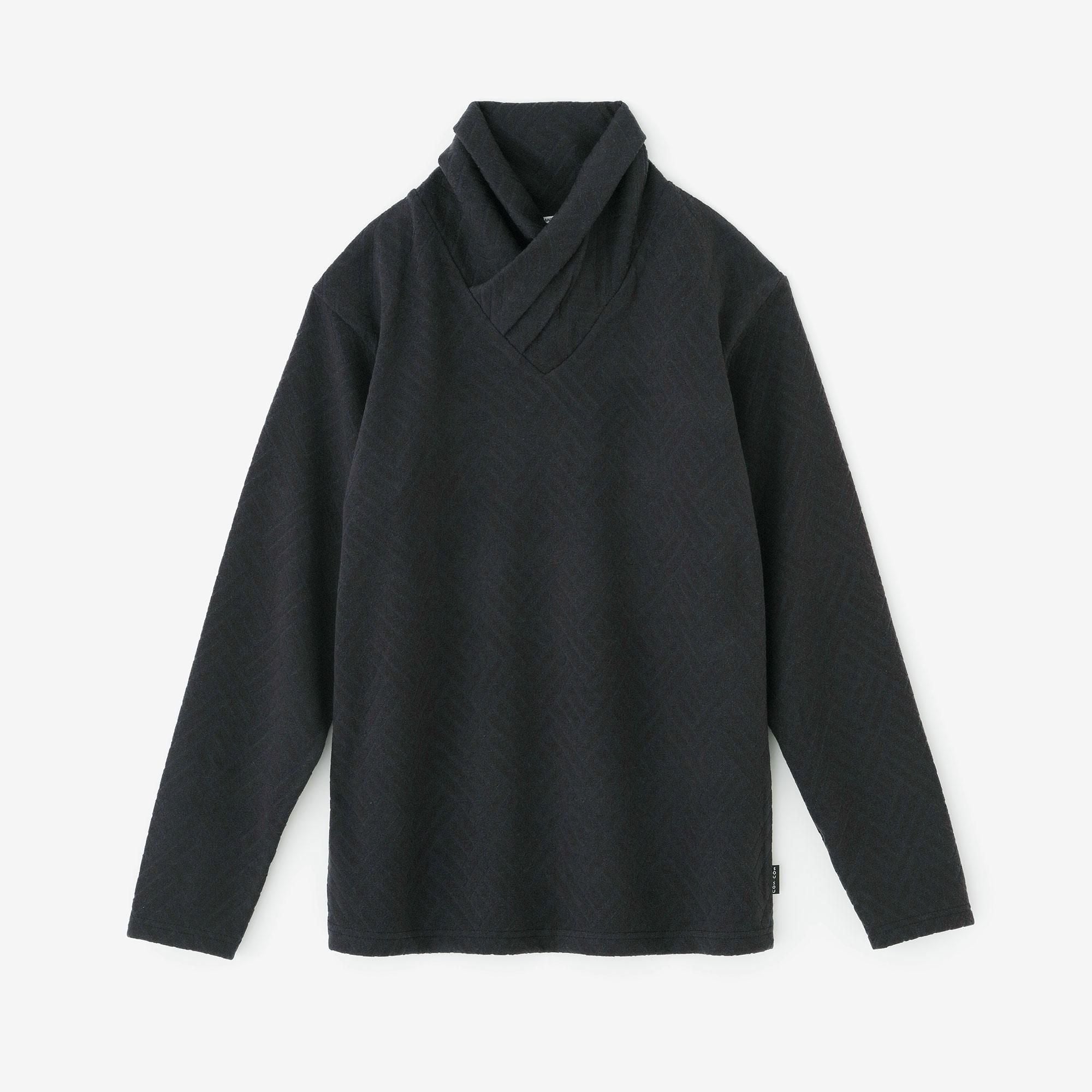 提花颈带/深蓝色