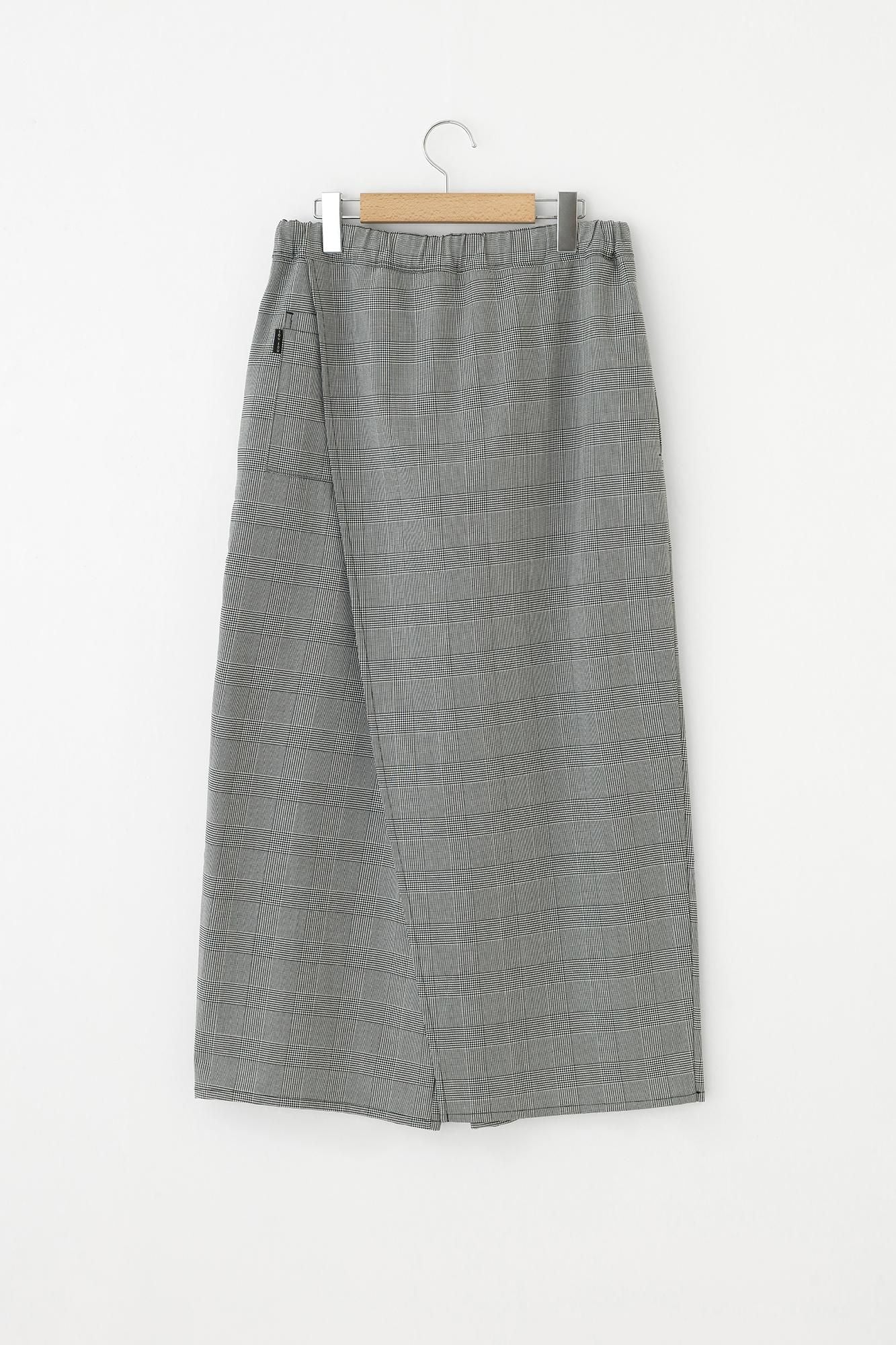 千鳥格紋織和服褲裝深灰色