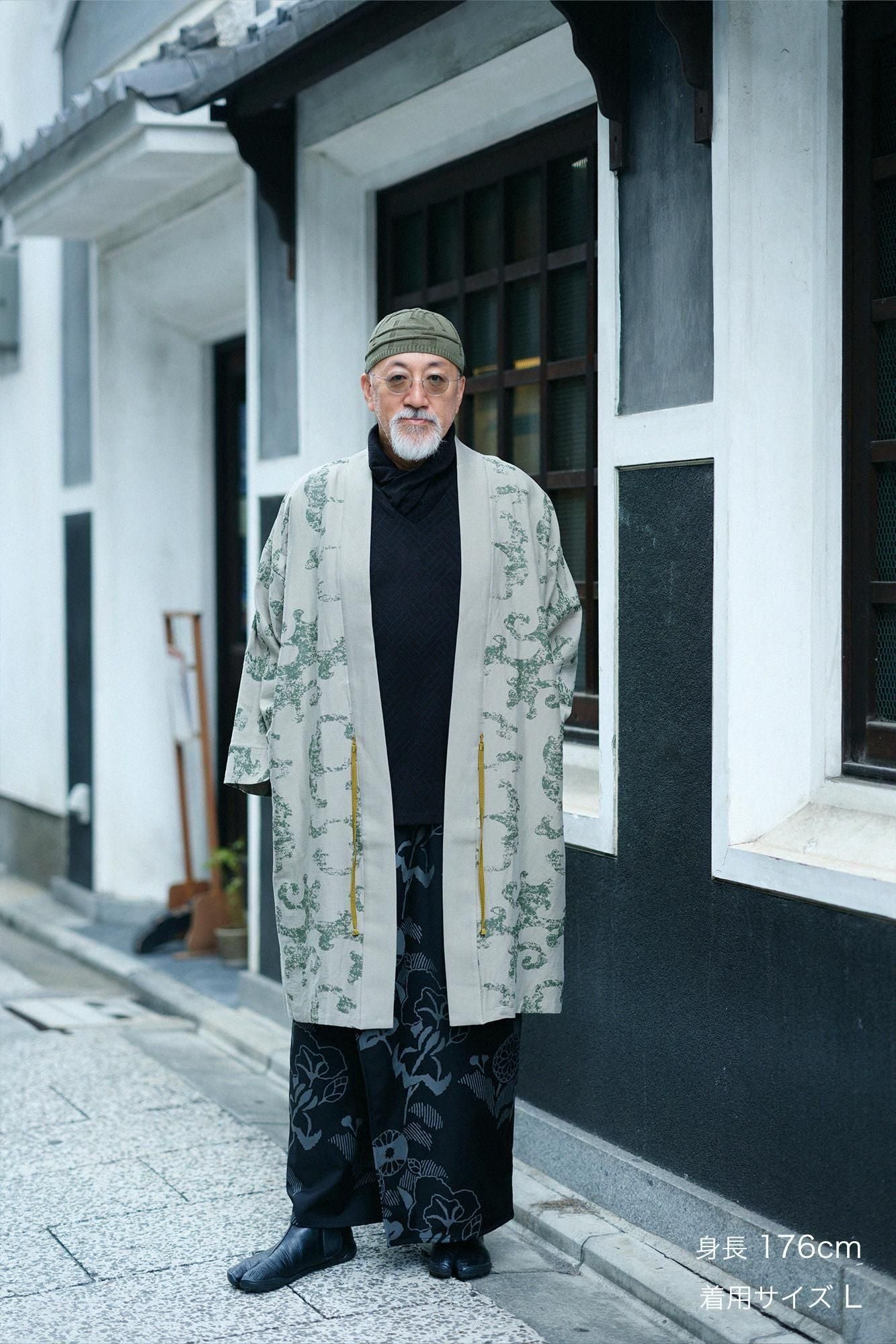 Merino Wool Twill Weave Wrap Hakama Pants / Yamafuuga Black