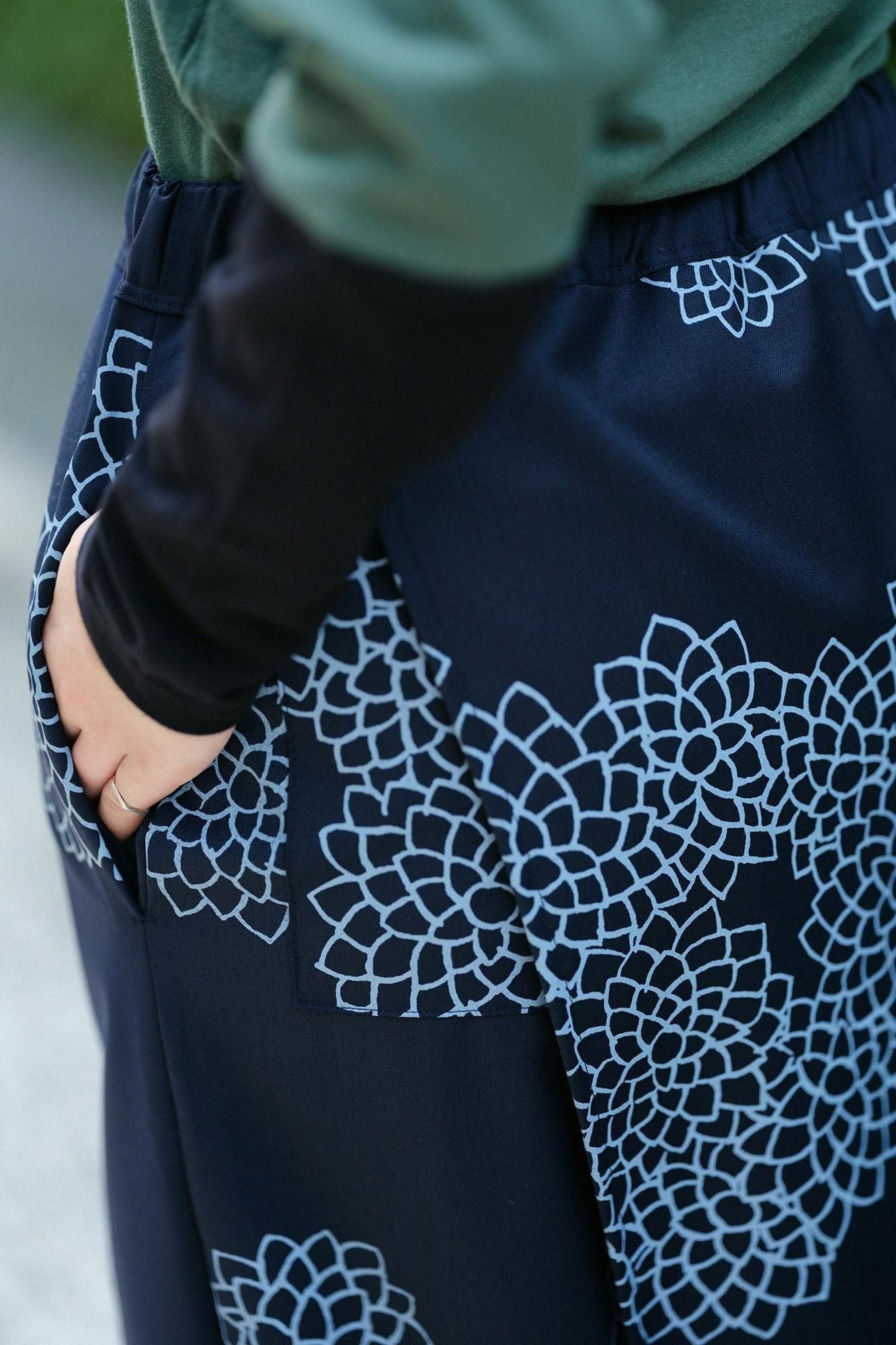 ソウソウ　雲間に菊筒下　と　紫麻こしき　セット メリノウール 綾織（あやおり） 筒下（つつした）／雲間（くもま）に菊