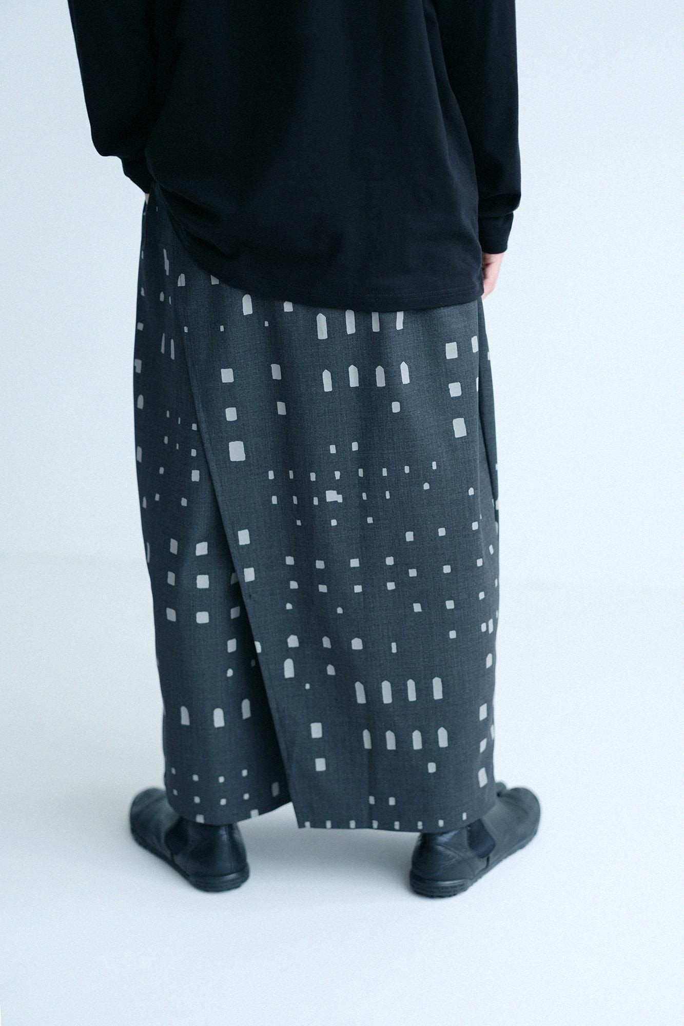 Tissage sergé de laine mérinos Tsutsushita/fenêtre couleur Decharcoal