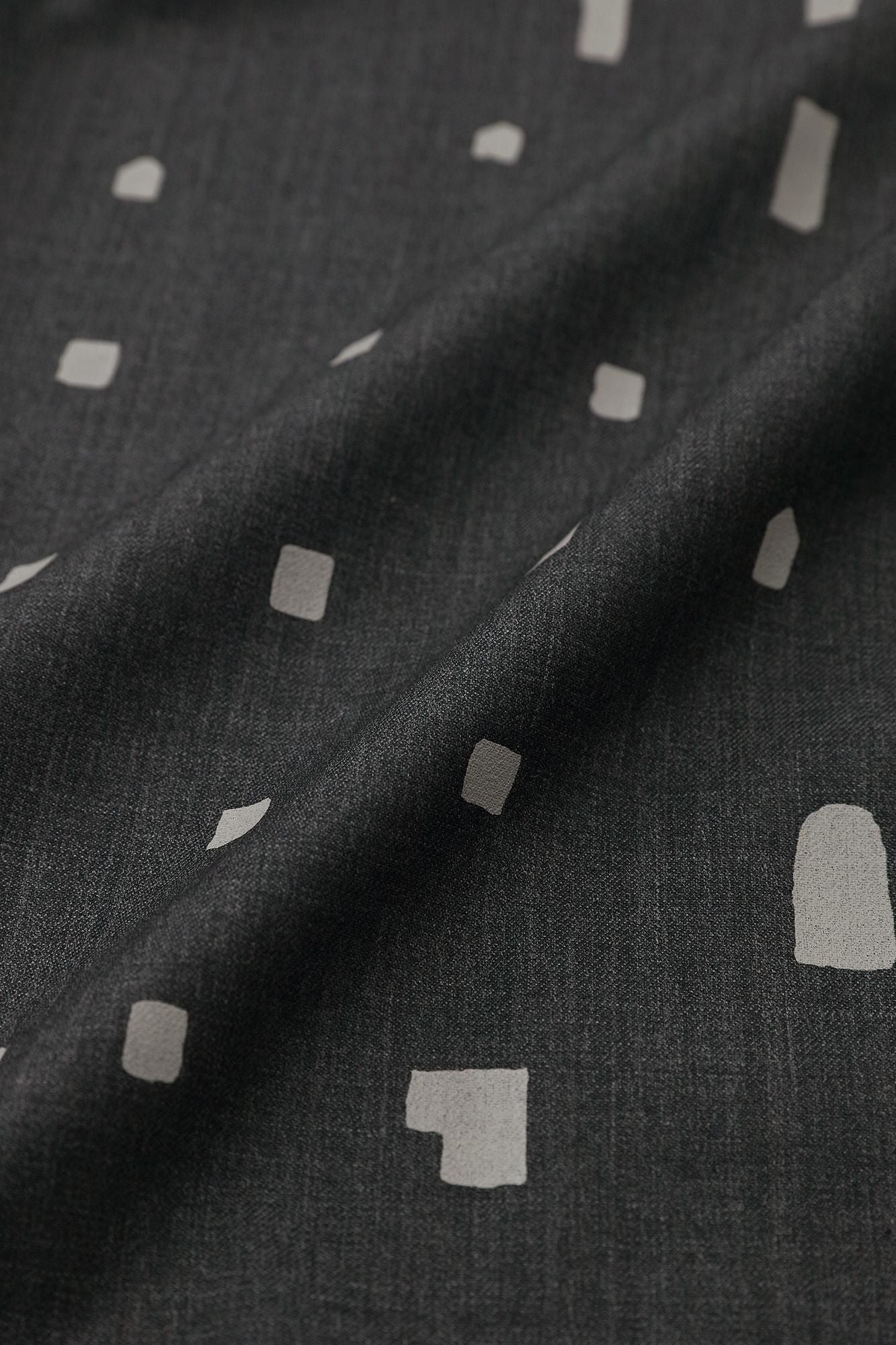 Tissage sergé de laine mérinos Tsutsushita/fenêtre couleur Decharcoal