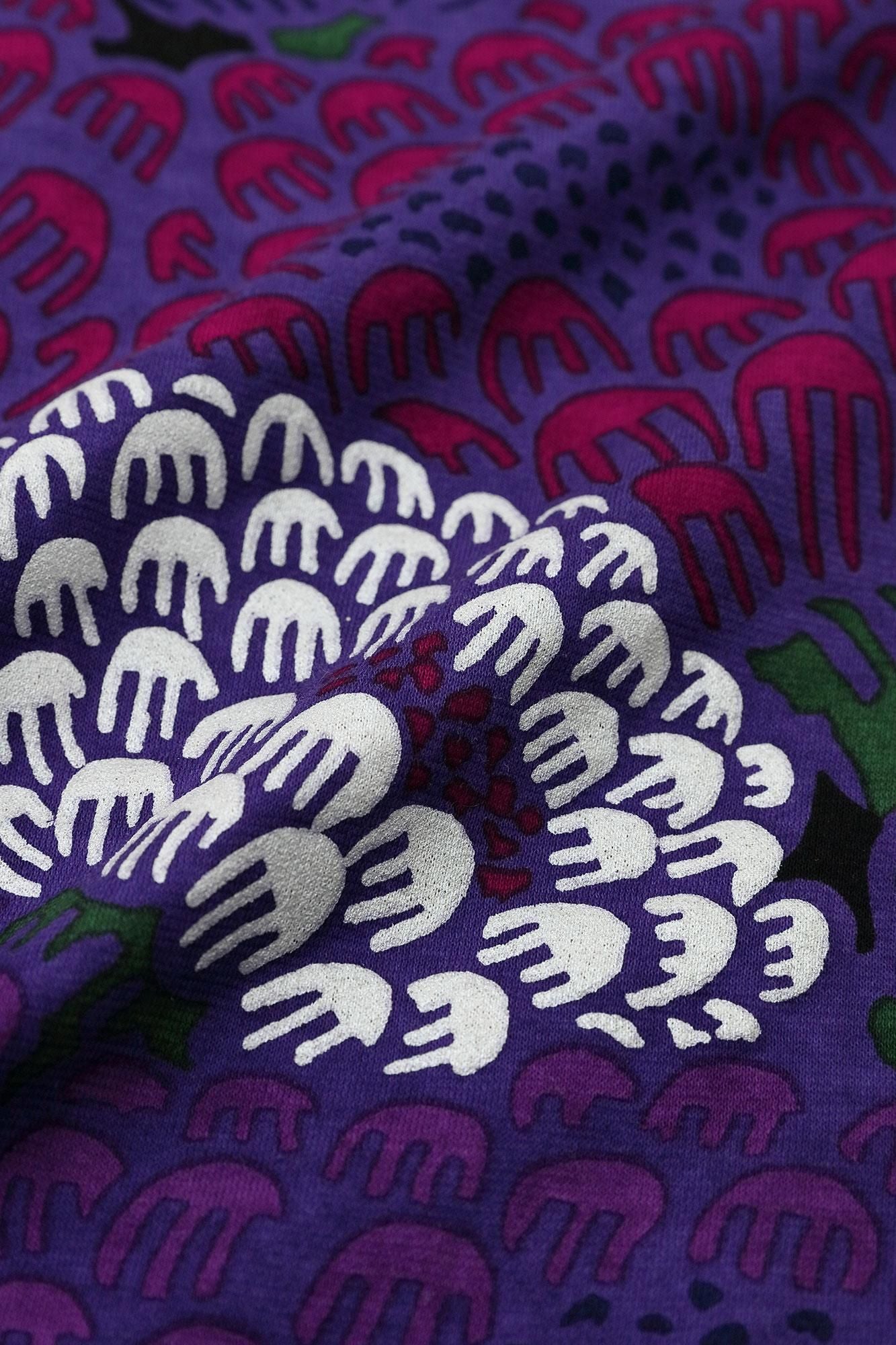 Long Sleeve V-neck Shirt / Kenran Purple