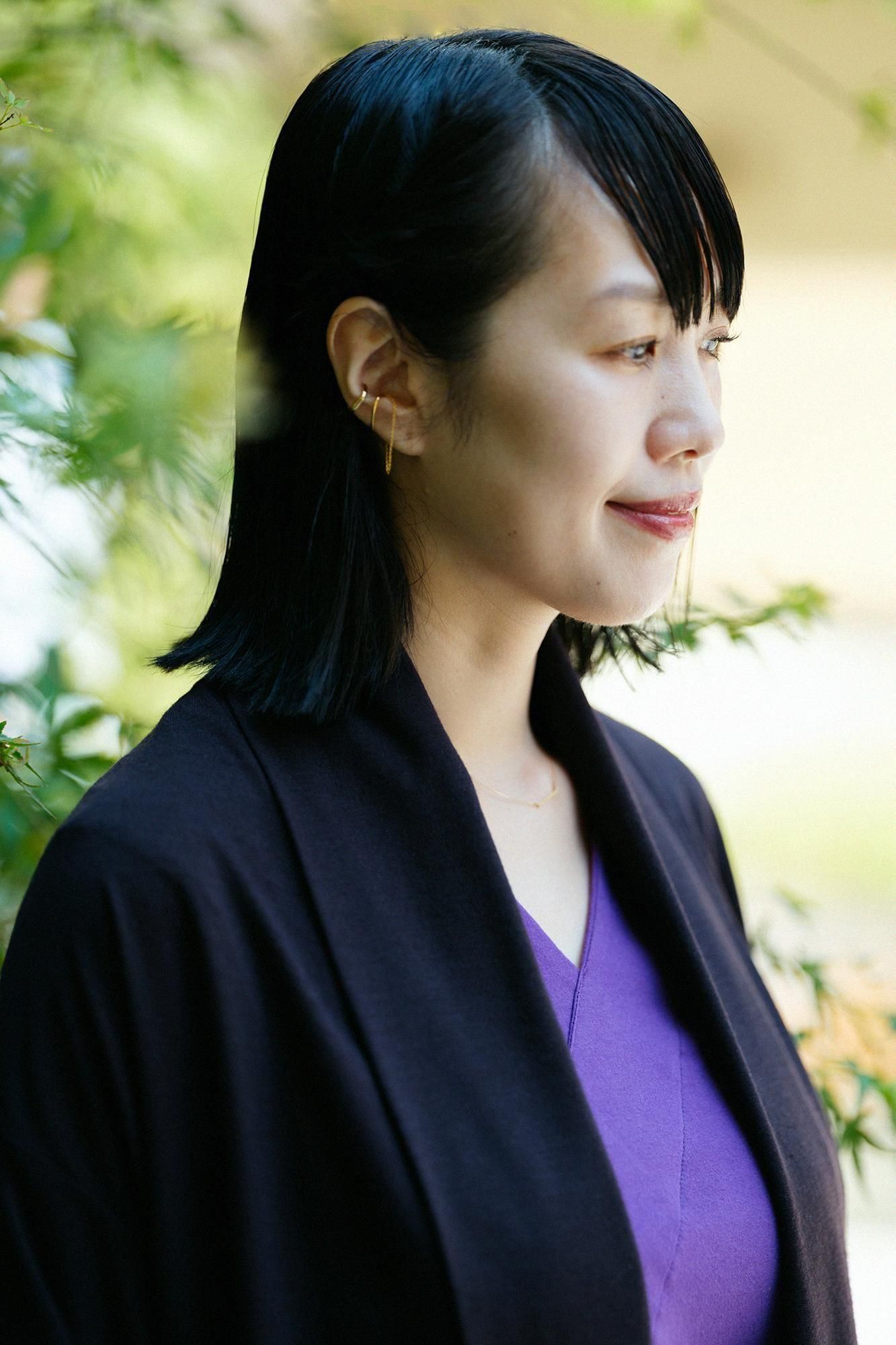 ウォッシャブルウール天竺 小袖莢（こそでさや）／黒茶（くろちゃ）