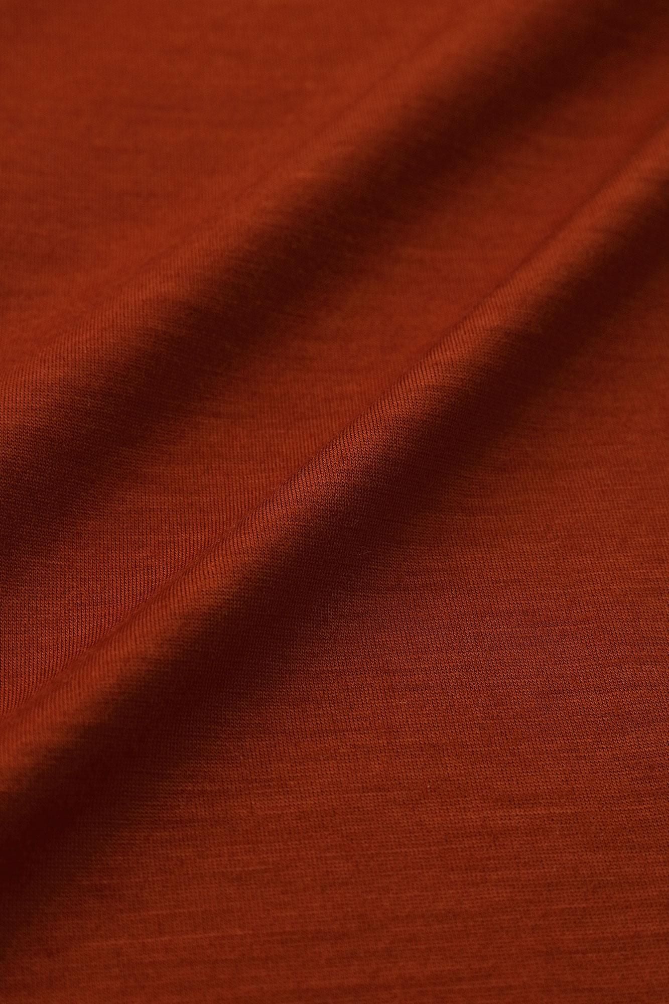 ウォッシャブルウール天竺 小袖莢（こそでさや）／紅樺色（べにかばいろ）