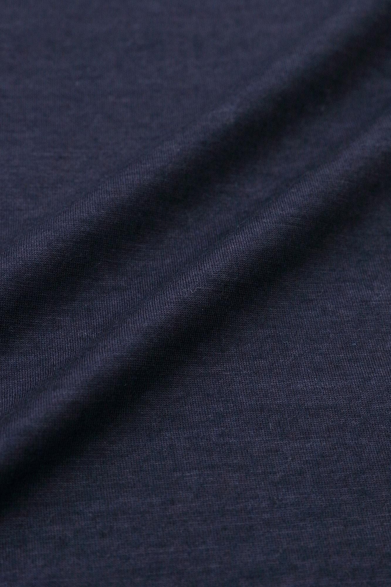 ウォッシャブルウール天竺 小袖莢（こそでさや）／鉄紺（てつこん）