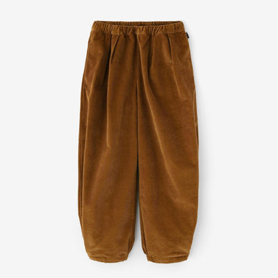 燈芯絨畝 二褶闊腿褲 蕾／焦糖色