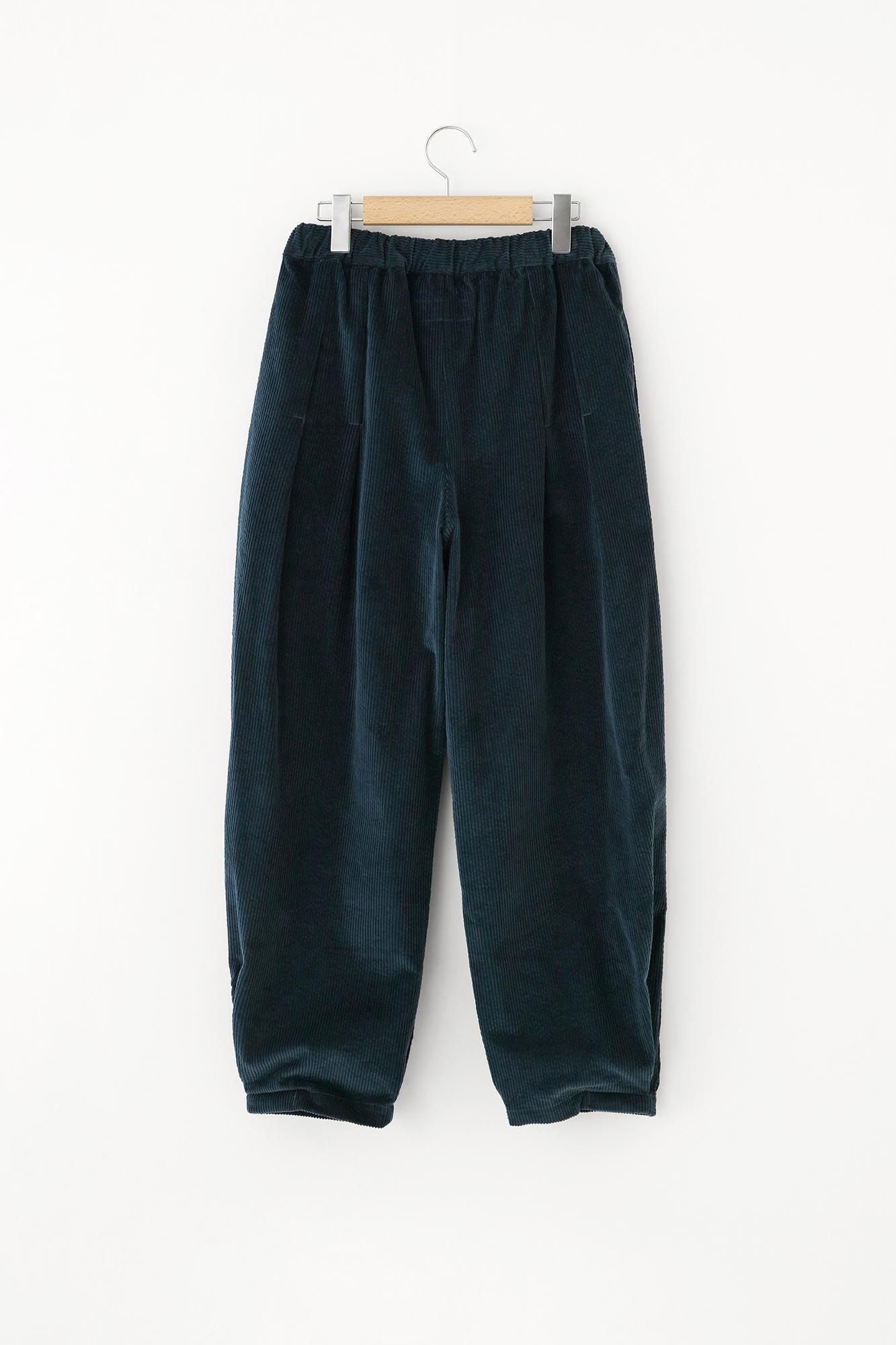 【net限定】コール天 畝（うね） 二ノ襞（にのひだ）もんぺ つぼみ／褐返（かちがえし）