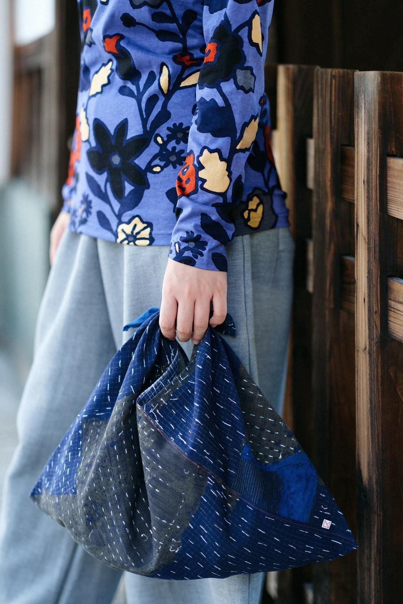 Isemomen Cotton Kohabaori Eco Bag／BOROⅢ