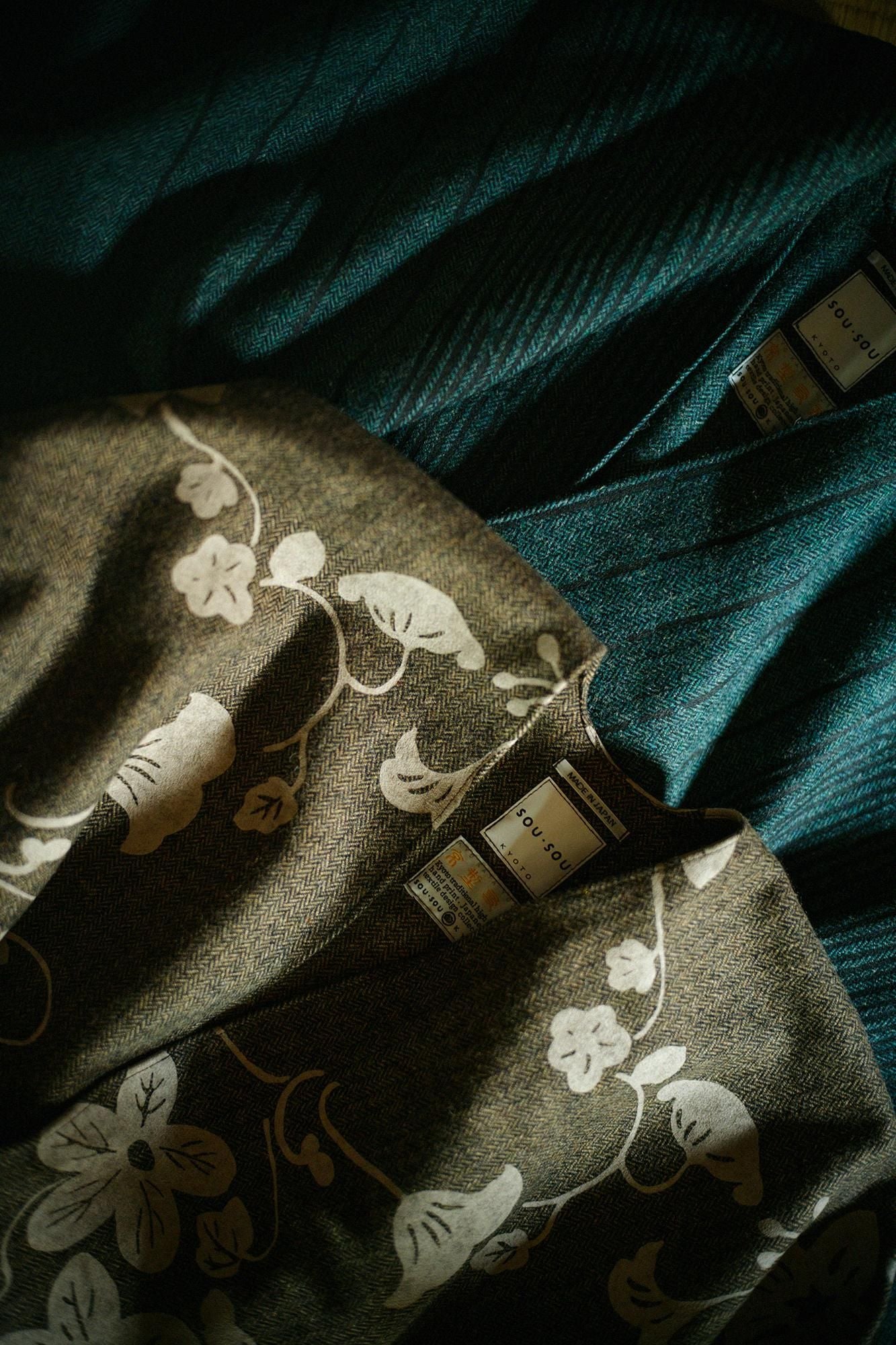 粗花呢 杉夜织如月/水也和洋白碧绿