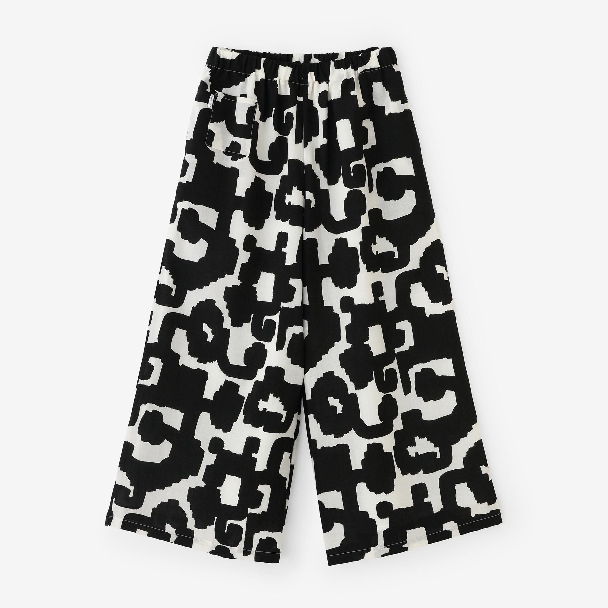 闊腿褲毛斯綸Monpe（工作褲）/ Bokukarakusa（鳳梨蔓藤花紋）