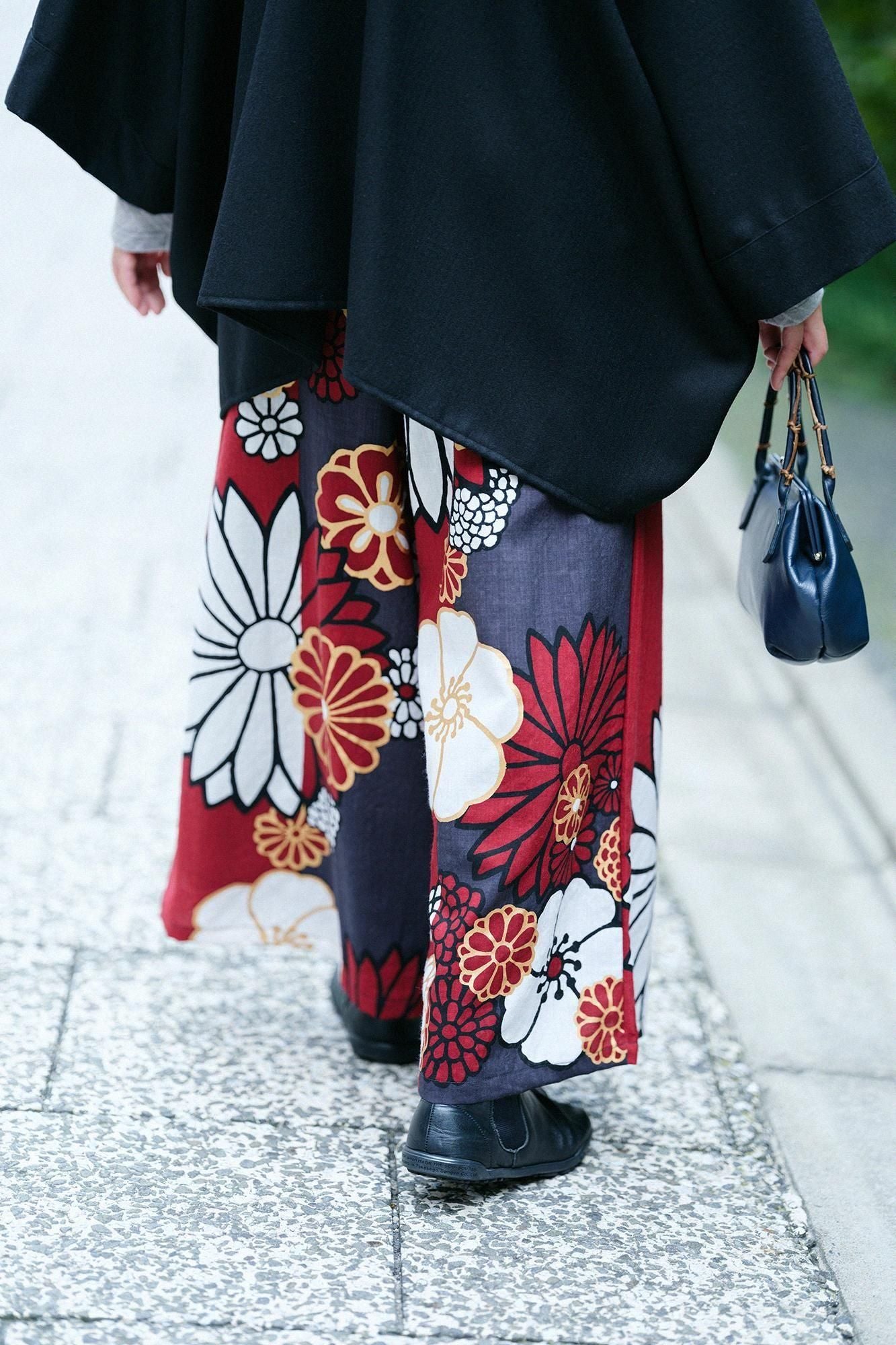 毛斯綸 闊腿褲／金襴緞子