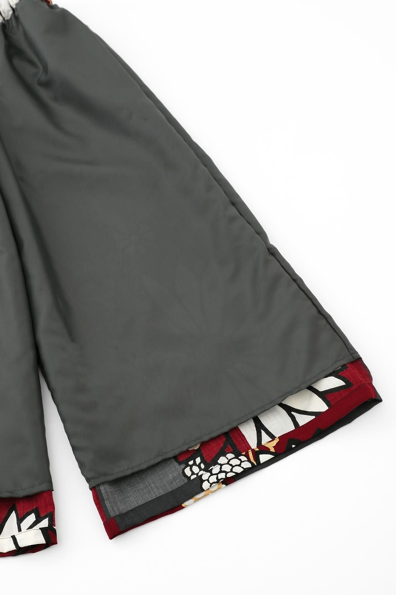 毛斯綸 闊腿褲／金襴緞子