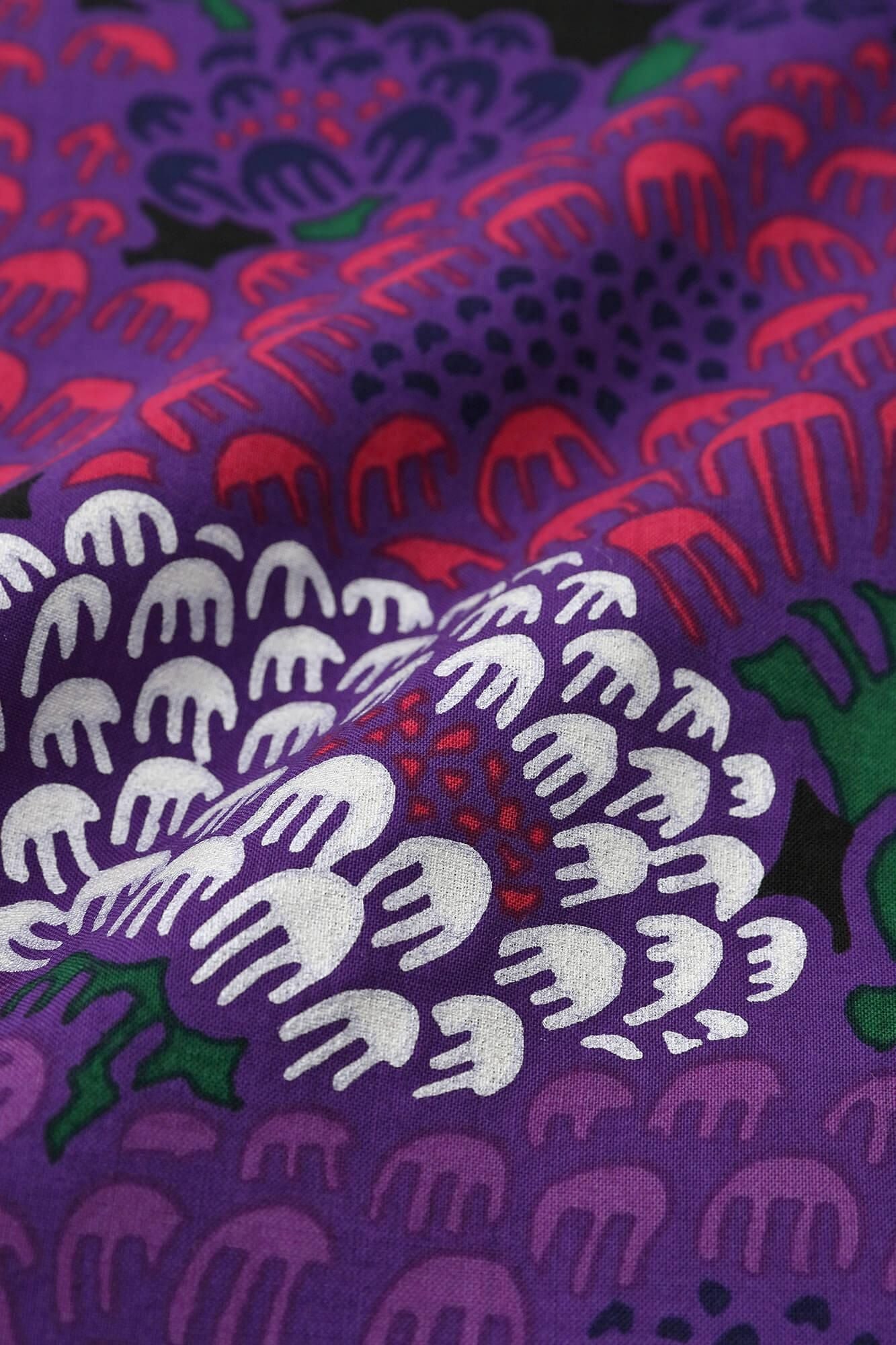 モスリン 手柄寛衣下（たかみかんいした） 片身替わり（かたみがわり） 2.0／濡羽色（ぬればいろ）×けんらん