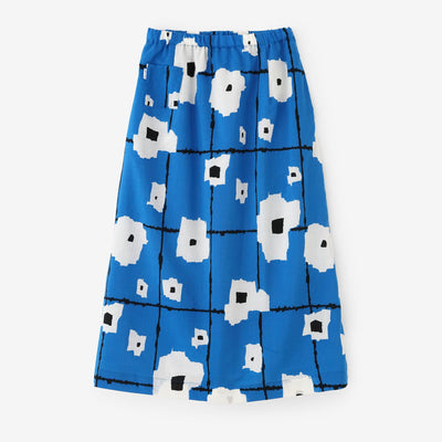 Muslin Wool Long Skirt / Celestial Flower