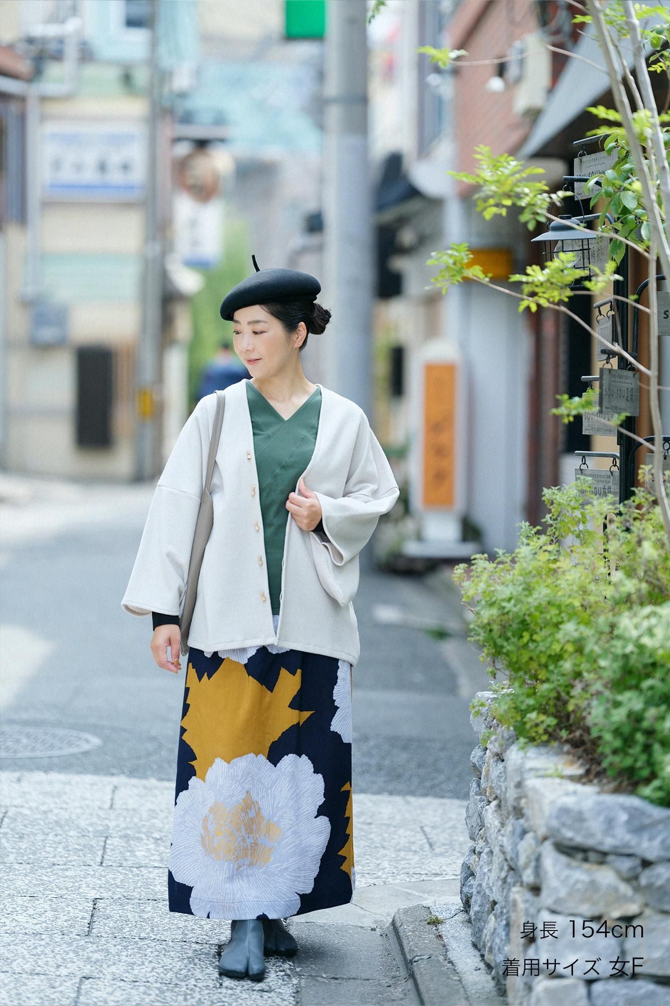 モスリン 双筒衣（そうとうい）／芍薬（しゃくやく） 黄昏月（たそがれ